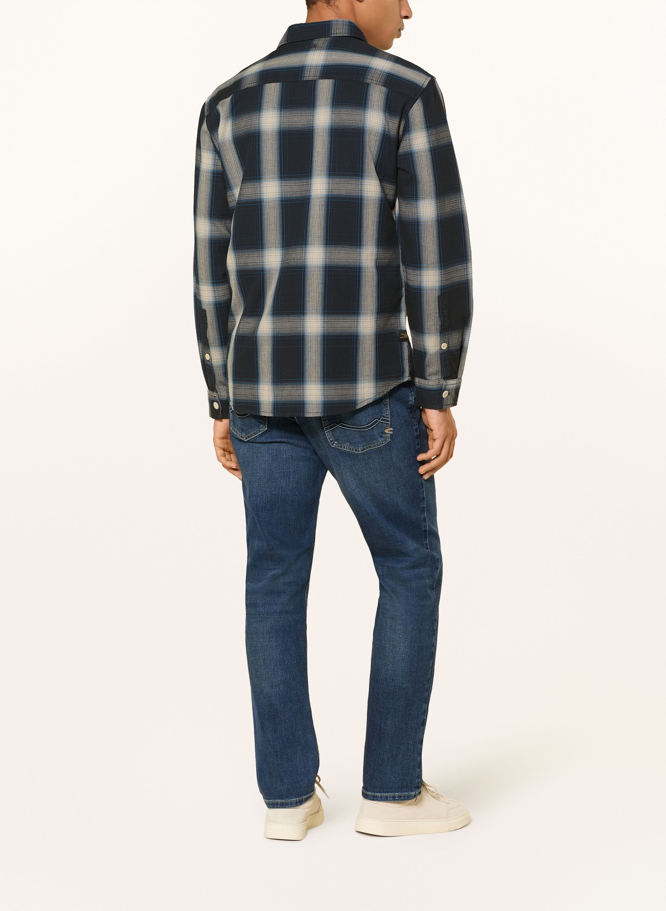 camel active Hemd Regular Fit: DUNKELBLAU / HELLGRAU / BLAU