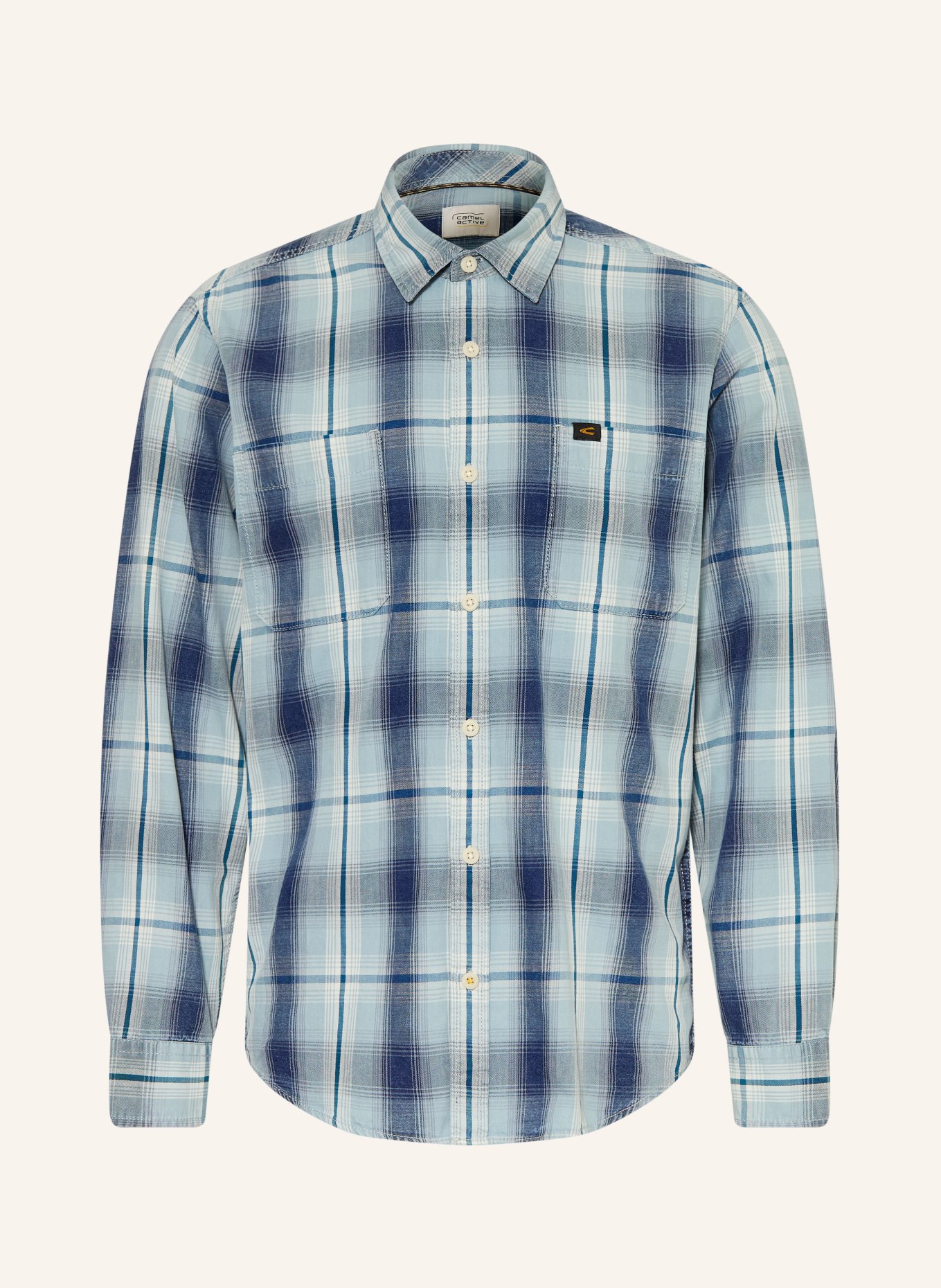 camel active Hemd Regular Fit: HELLBLAU / BLAUGRAU / BLAU