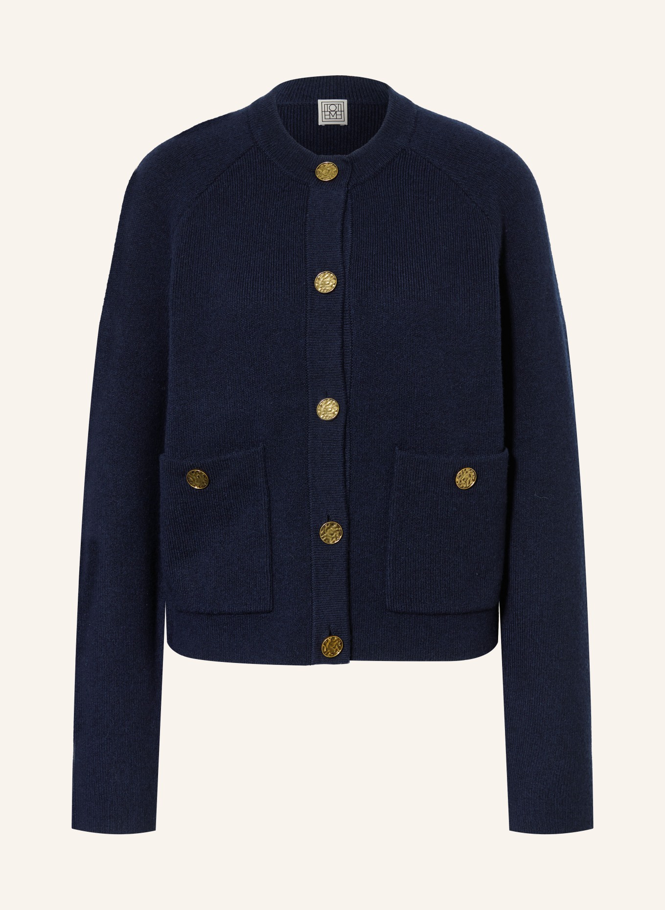 TOTEME Strickjacke: DUNKELBLAU