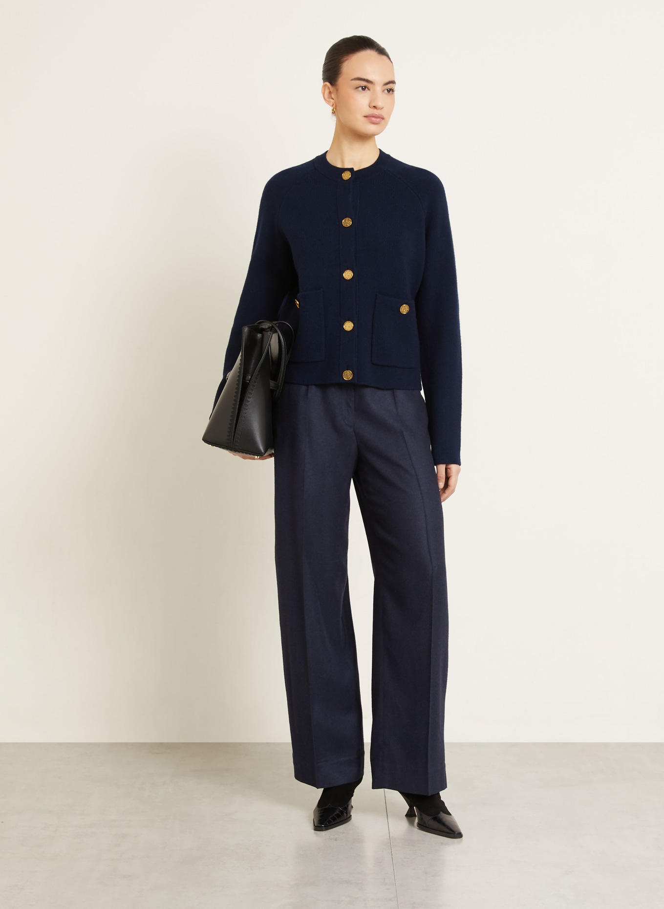 TOTEME Strickjacke: DUNKELBLAU