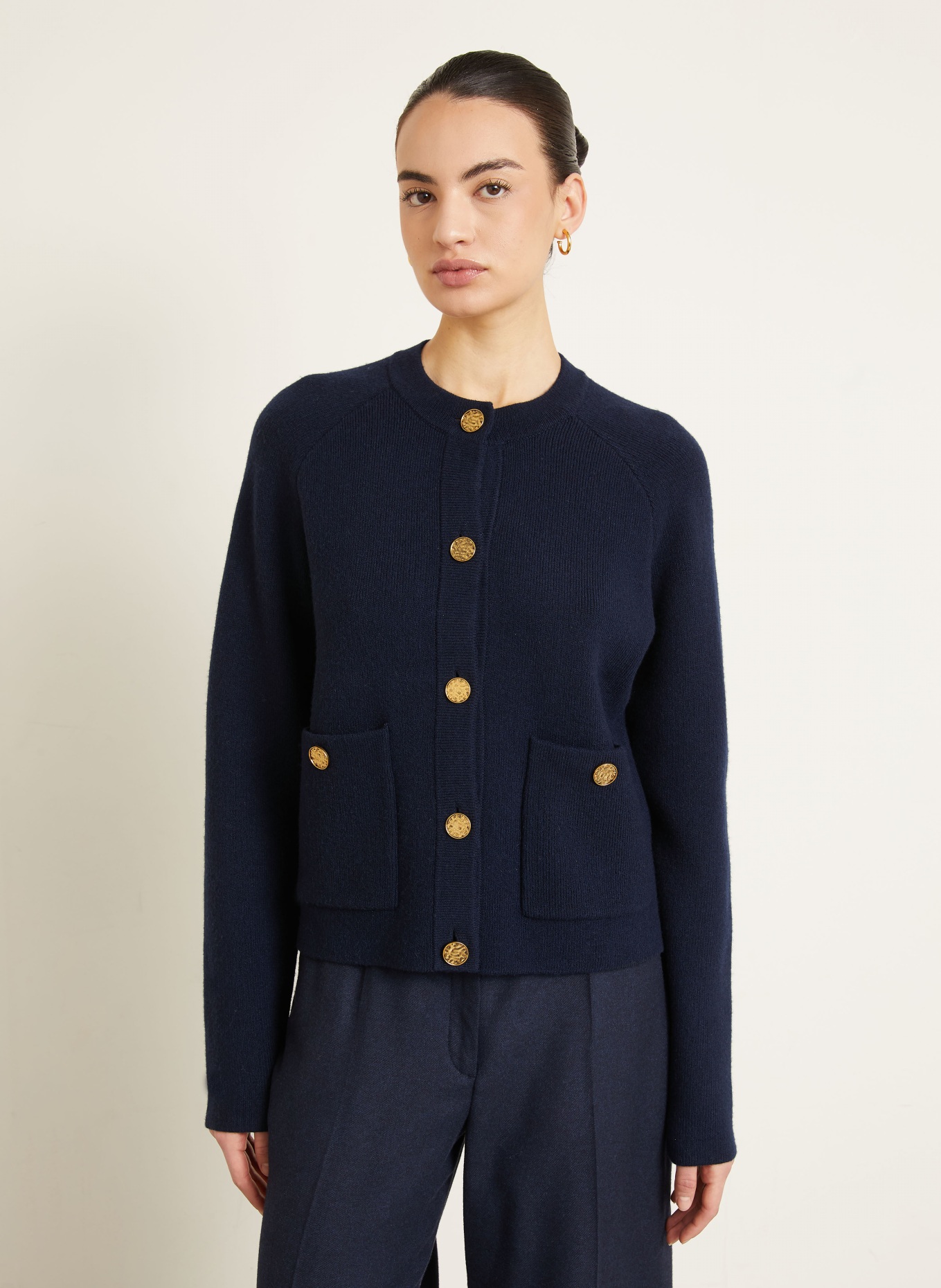 TOTEME Strickjacke: DUNKELBLAU