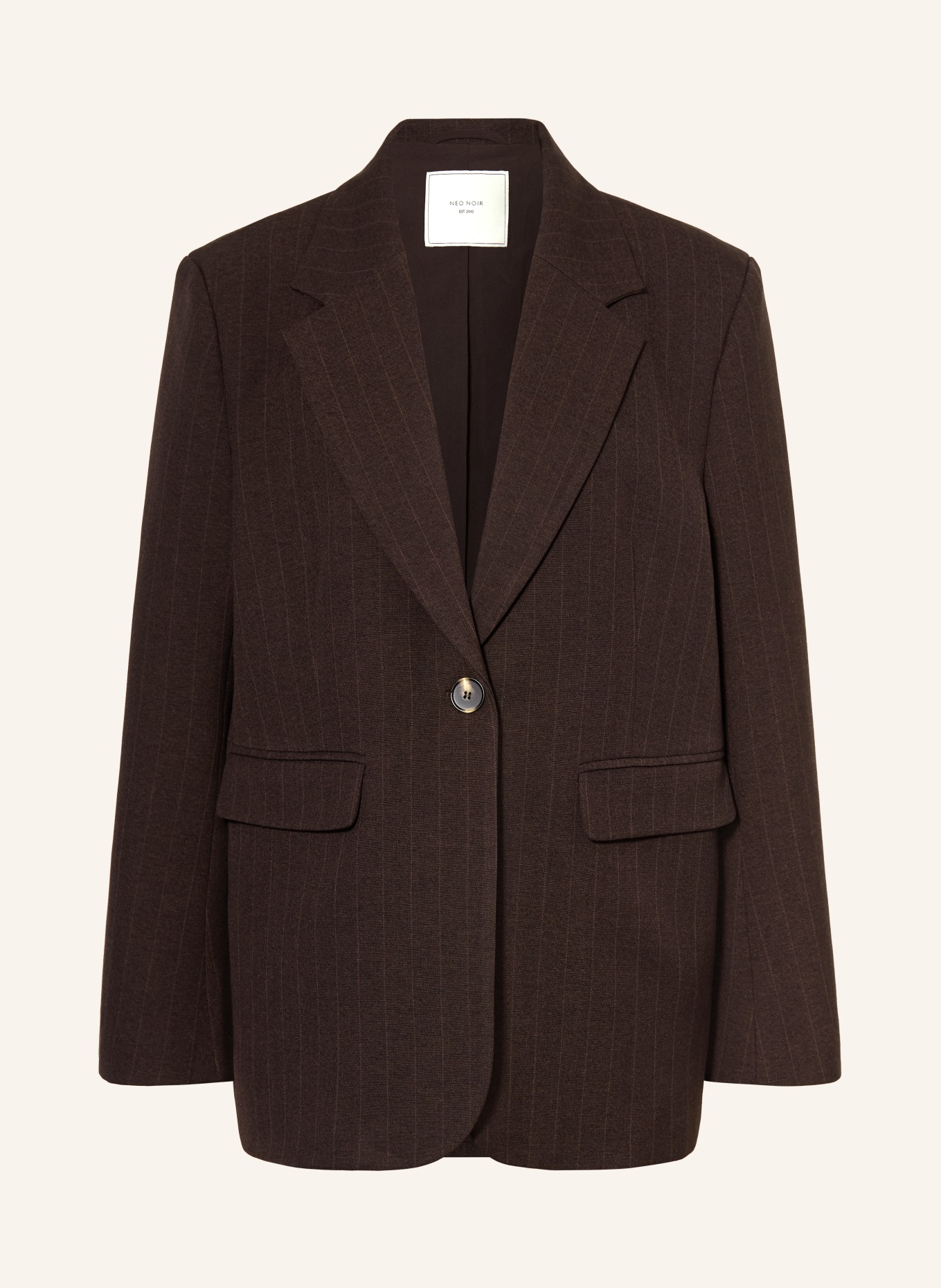 NEO NOIR Oversized sako GABY: TMAVĚ HNĚDÁ
