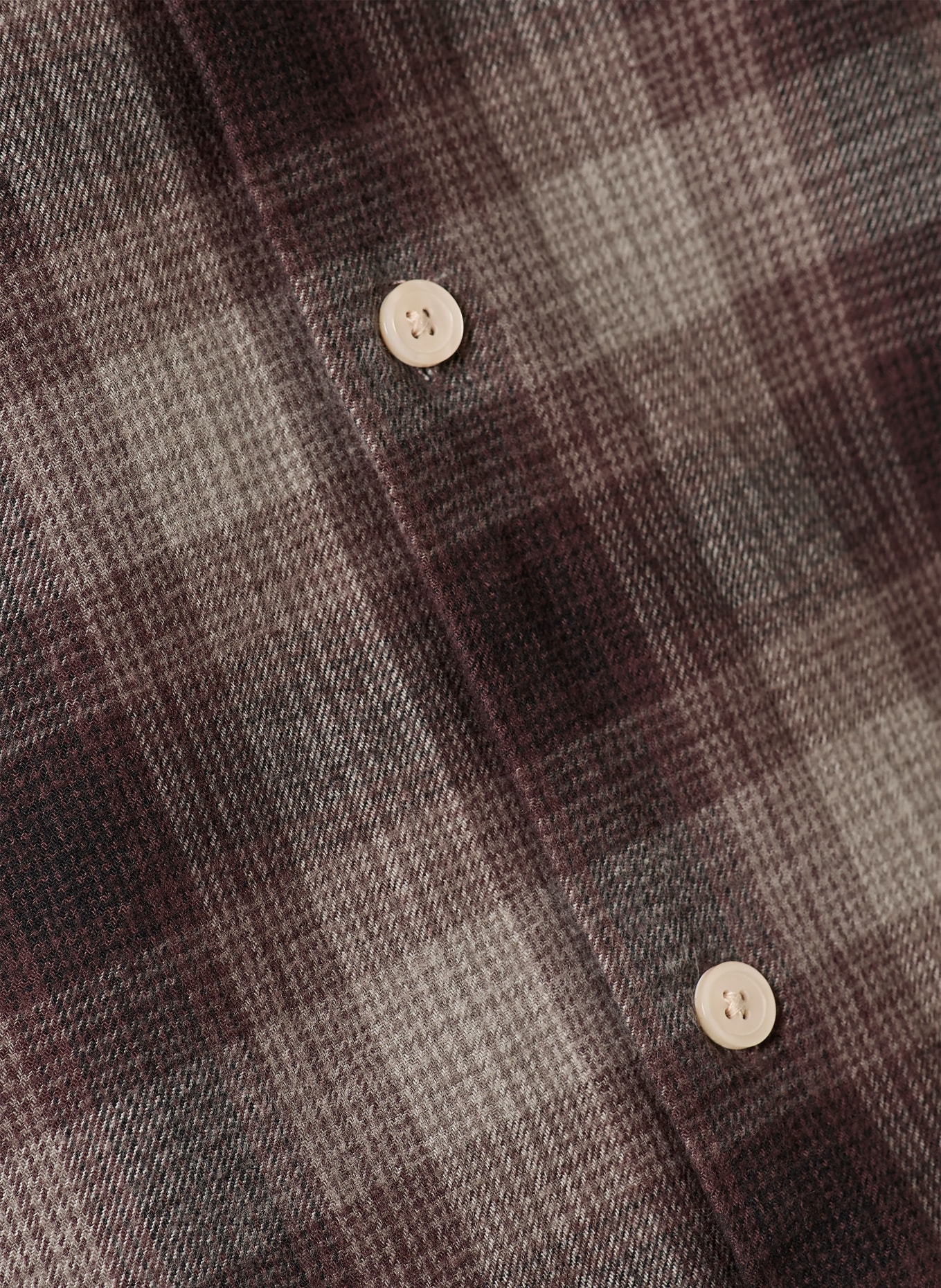 ALLSAINTS INIKO Relaxed Fit Flannel Shirt: TAUPE / DARK BROWN