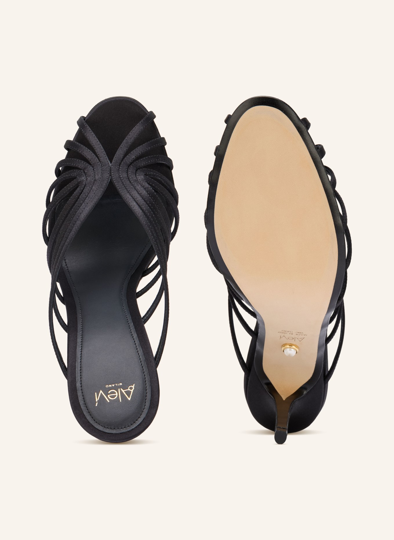 ALEVI Mules DIANA: SCHWARZ