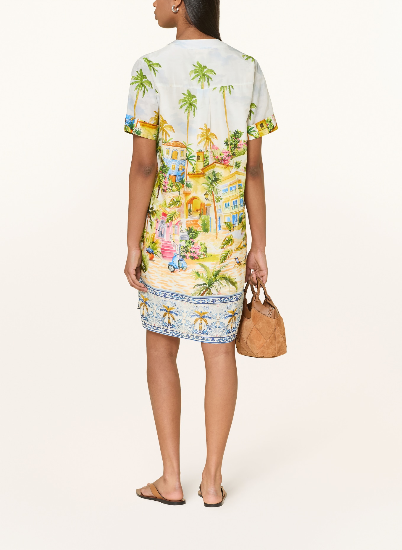 Princess GOES HOLLYWOOD Kleid mit Seide: WEISS / DUNKELGELB / BLAU