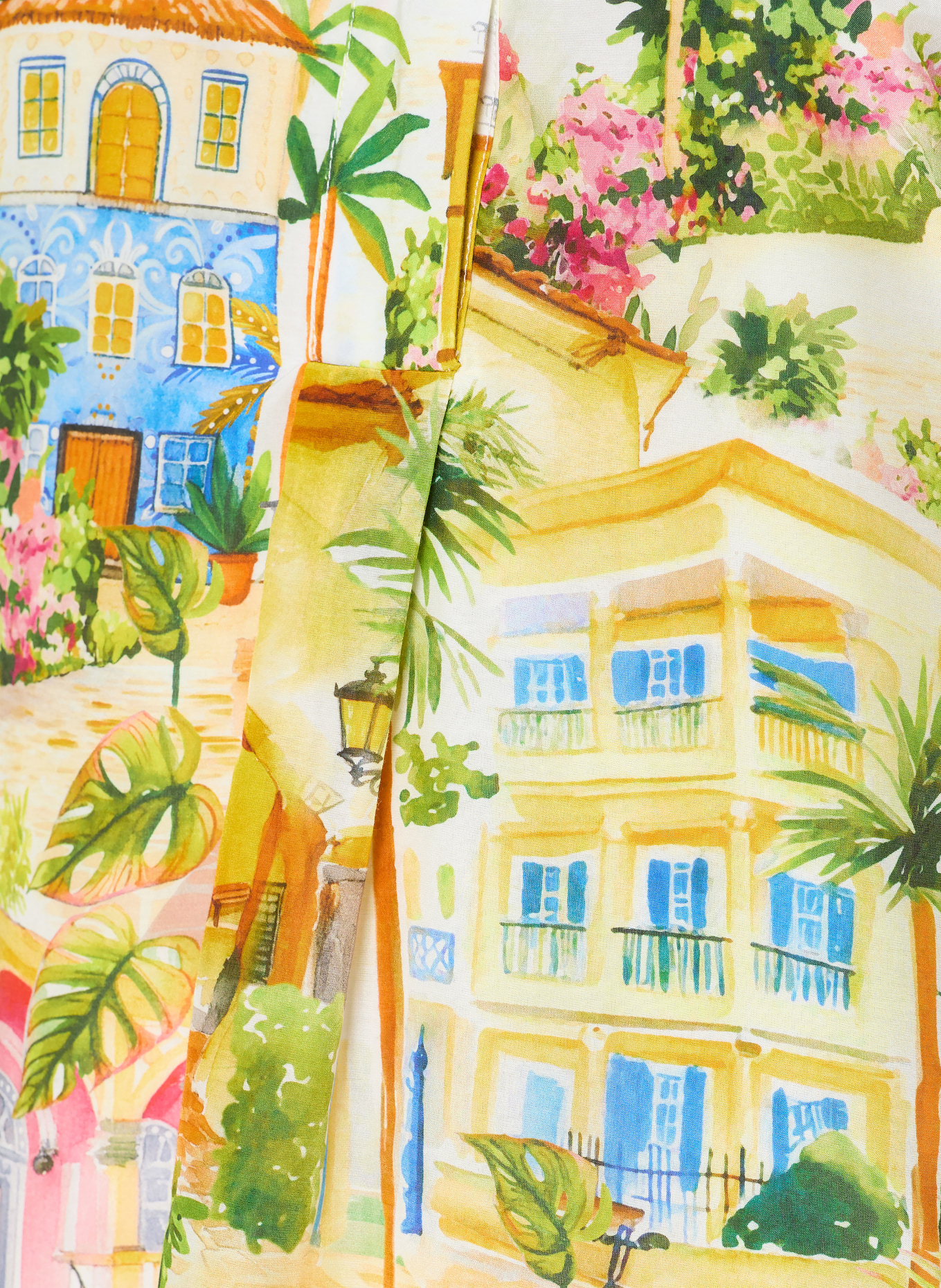 Princess GOES HOLLYWOOD Kleid mit Seide: WEISS / DUNKELGELB / BLAU