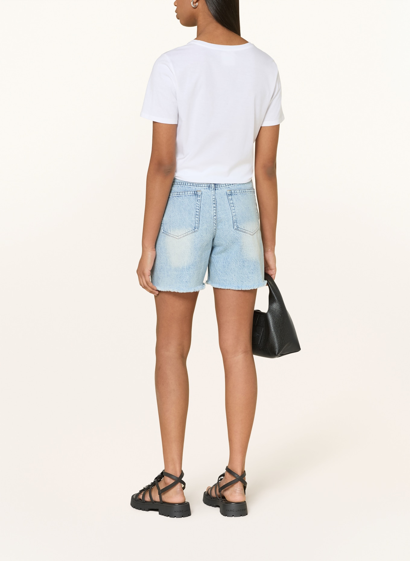 Princess GOES HOLLYWOOD T-shirt met sierstenen: WIT / MARRON FONCÉ / ROOD