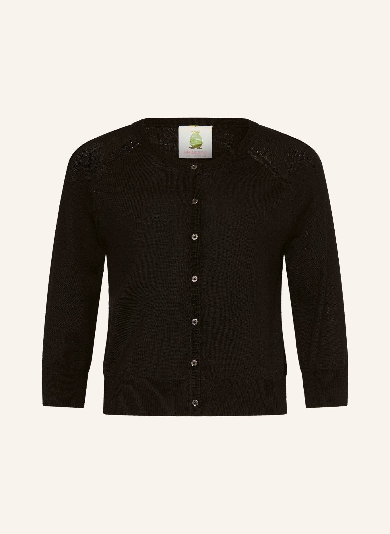 Princess GOES HOLLYWOOD Strickjacke mit 3/4-Arm: SCHWARZ