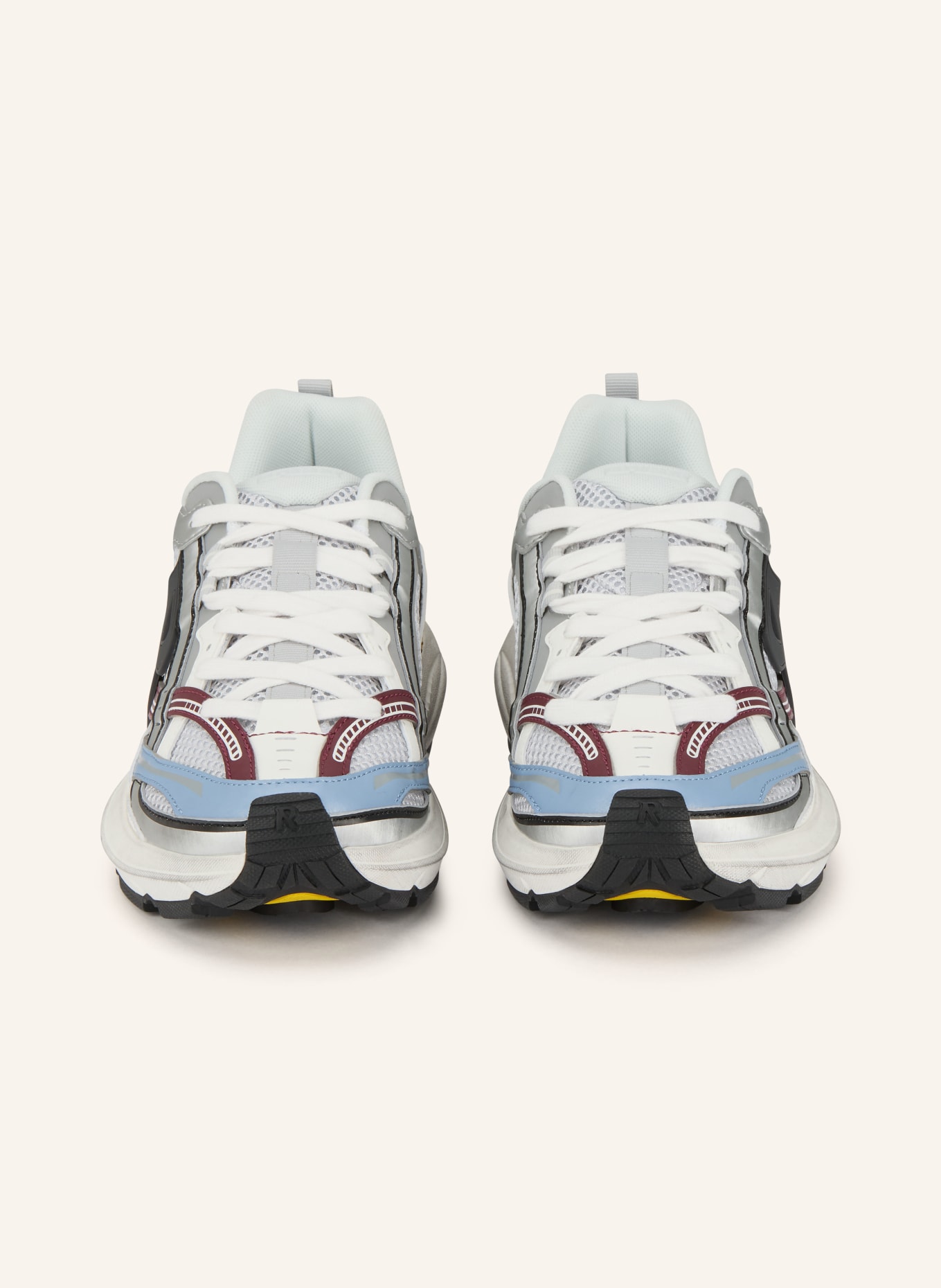 REPRESENT STORM RUNNER sneaker: WHITE / DARK BROWN / BLACK