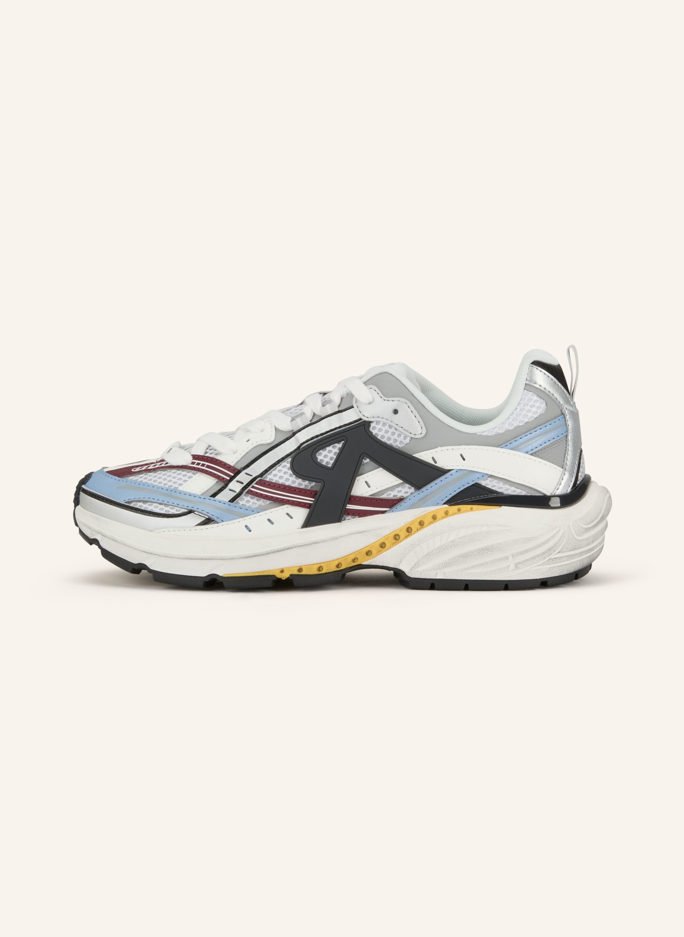 REPRESENT STORM RUNNER sneaker: WHITE / DARK BROWN / BLACK