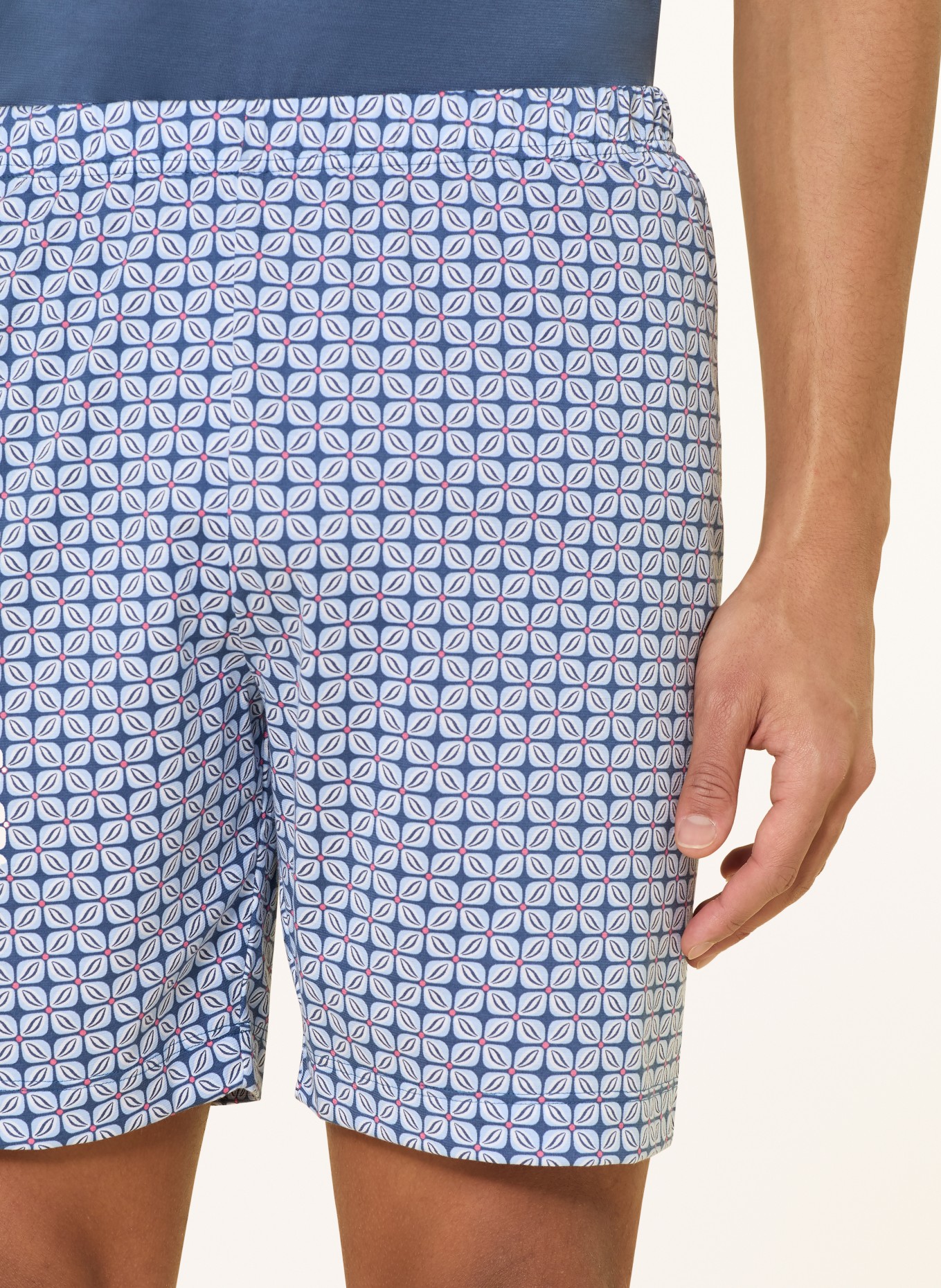 mey Piżama typu shorty z serii SUMMER FLOWER: NIEBIESKI / JASNOCZERWONY / JASNONIEBIESKI