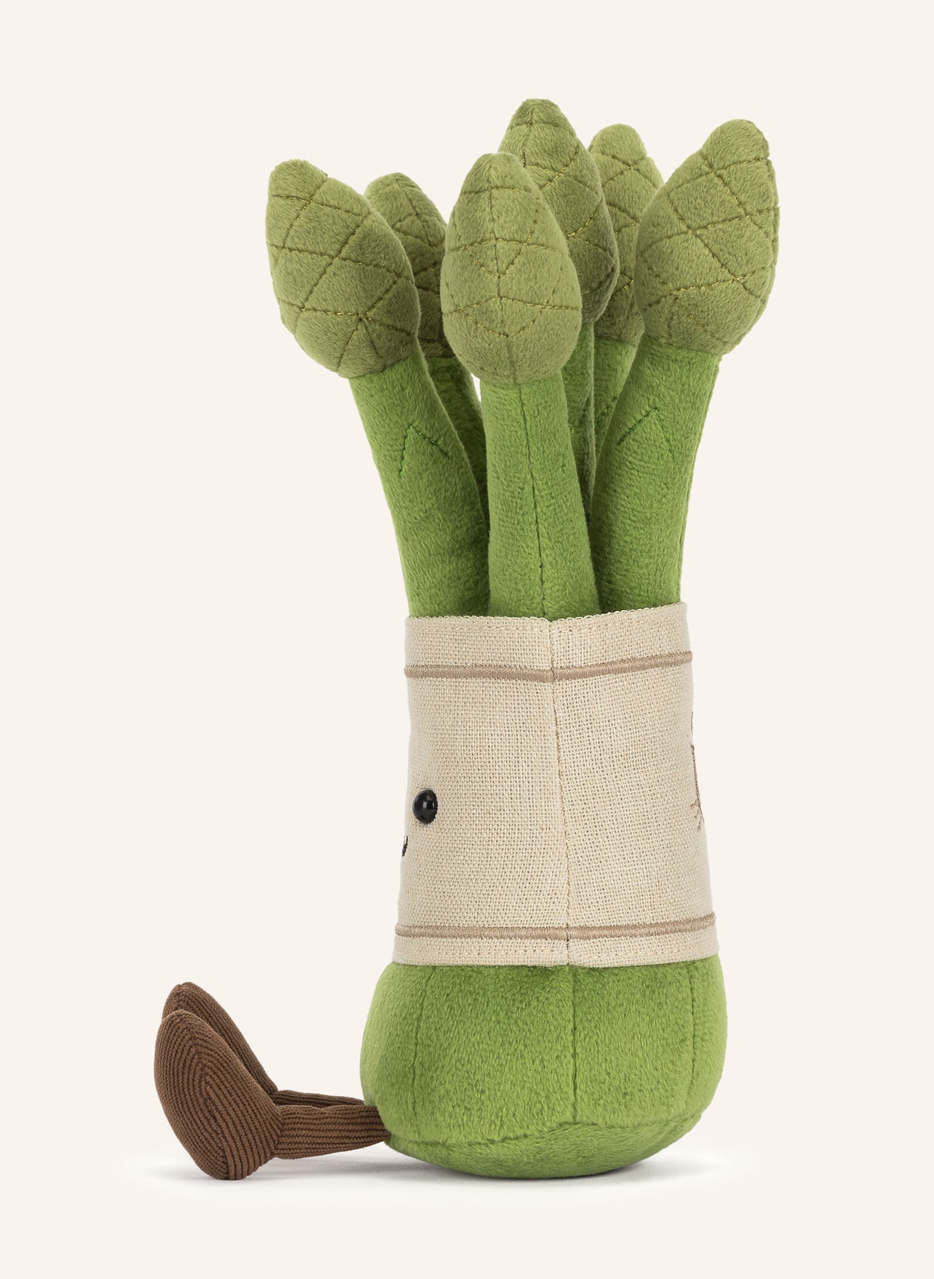 Jellycat Plyšová hračka AMUSEABLES ASPARAGUS: ZELENÁ / KRÉMOVÁ