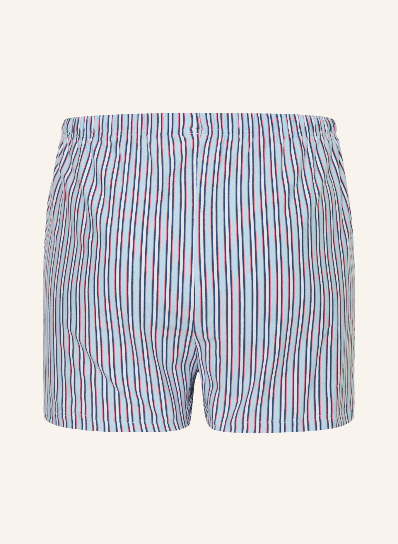 mey Boxershorts RASBERRY STRIPES: HELLBLAU / DUNKELBLAU / WEISS