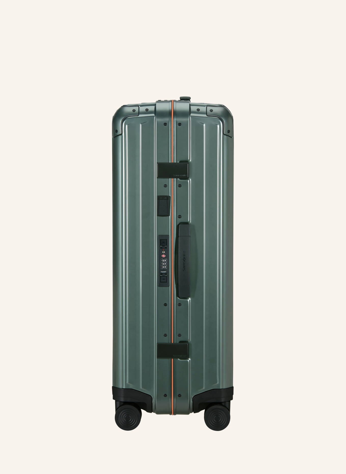 Samsonite Trolley LITE-BOX ALU: GRÜN / ORANGE