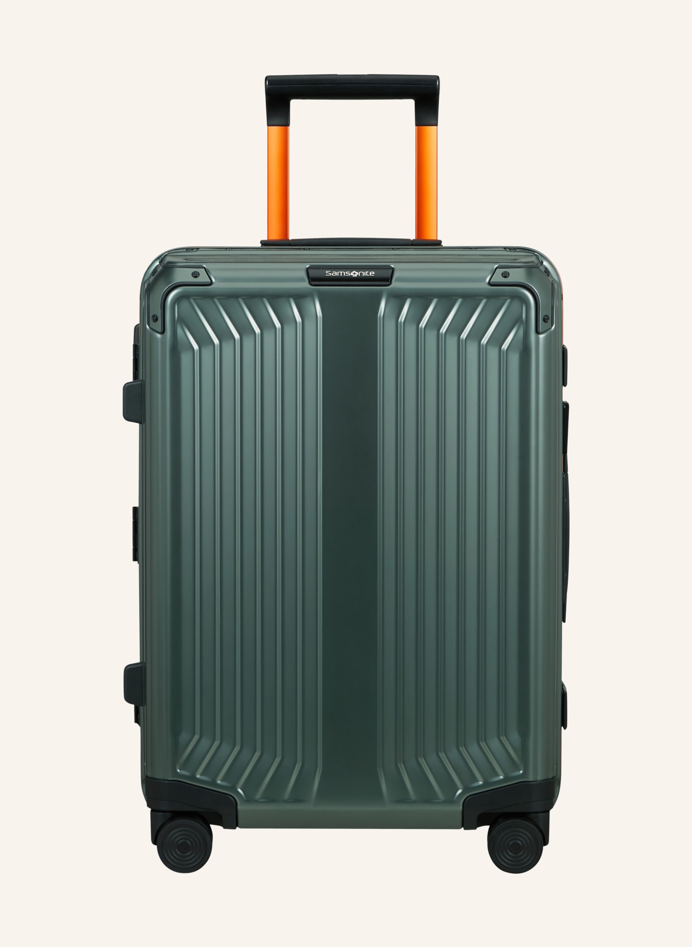 Samsonite Trolley LITE-BOX ALU: GRÜN / ORANGE