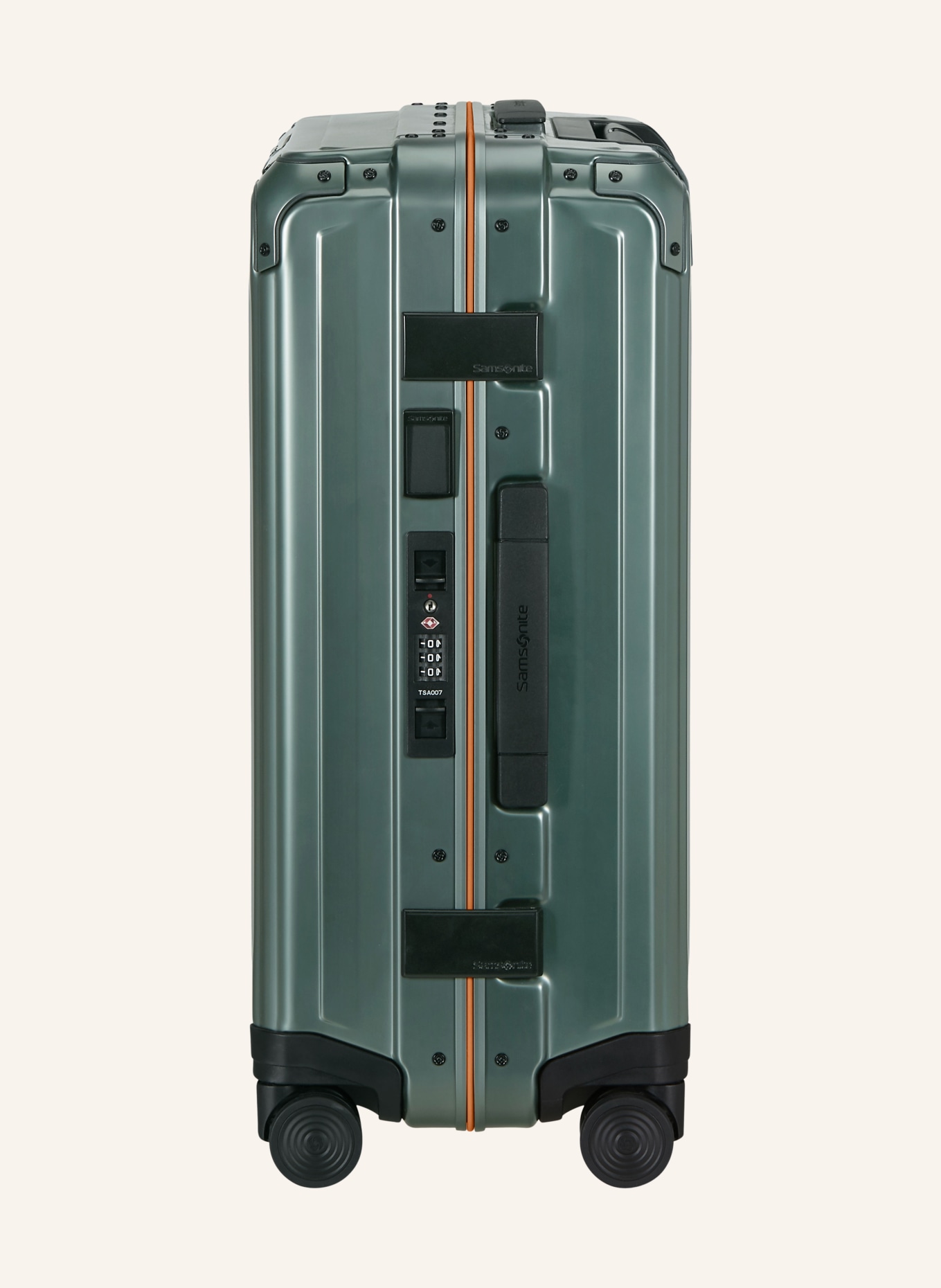 Samsonite Trolley LITE-BOX ALU: GRÜN / ORANGE