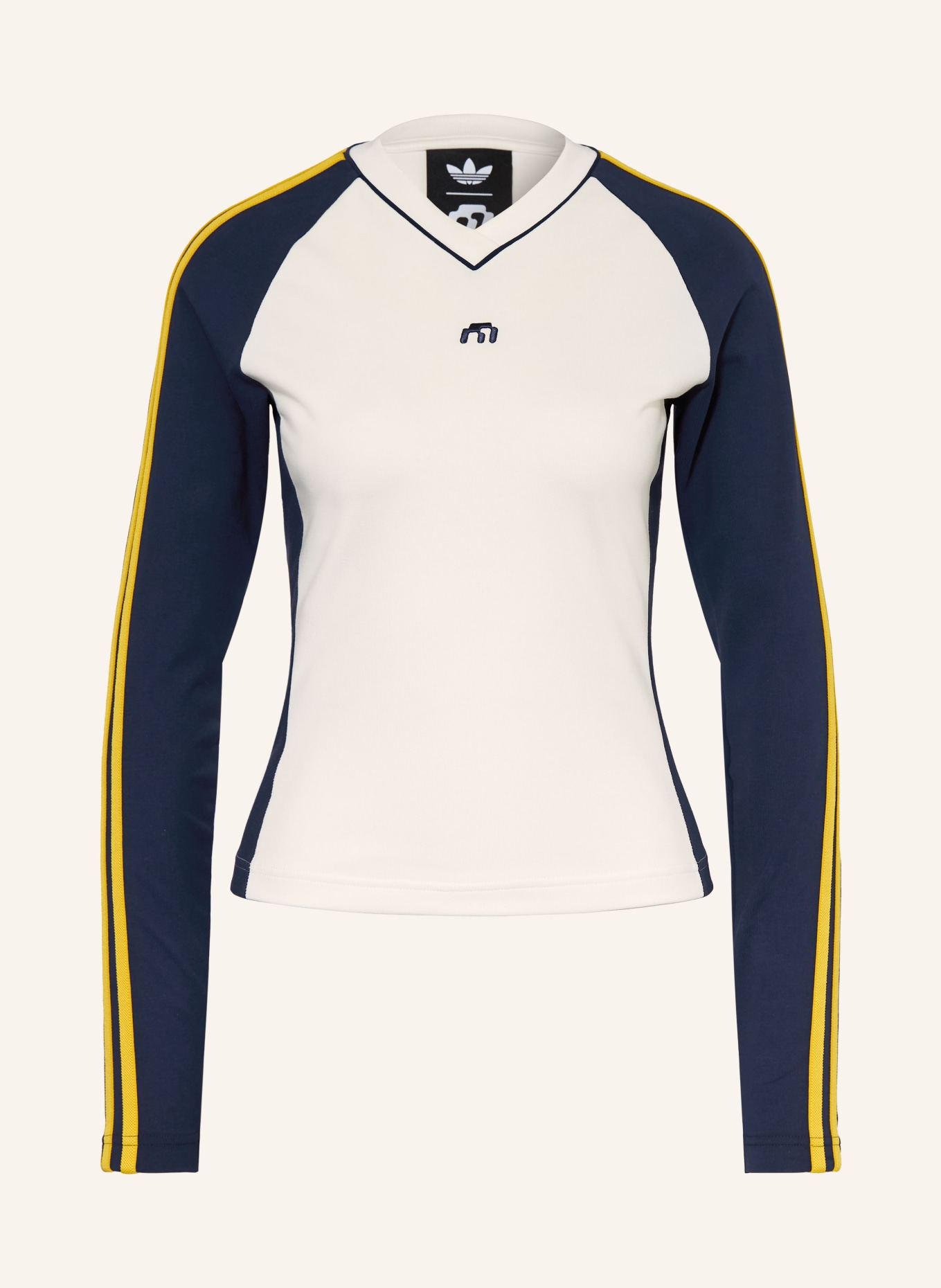 adidas Long-sleeved MIAOU: WHITE / YELLOW / DARK BLUE