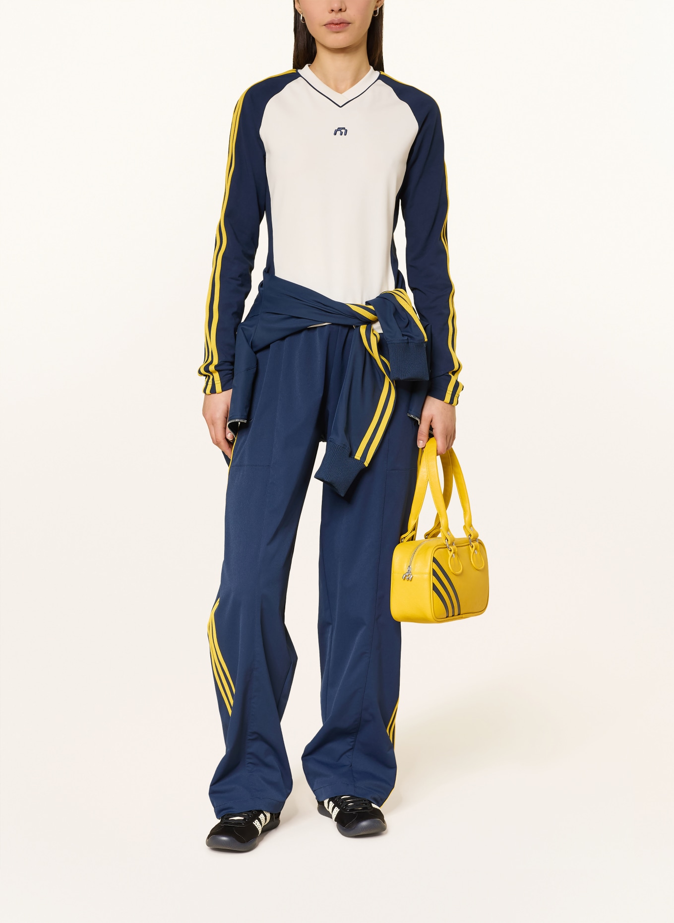 adidas Long-sleeved MIAOU: WHITE / YELLOW / DARK BLUE