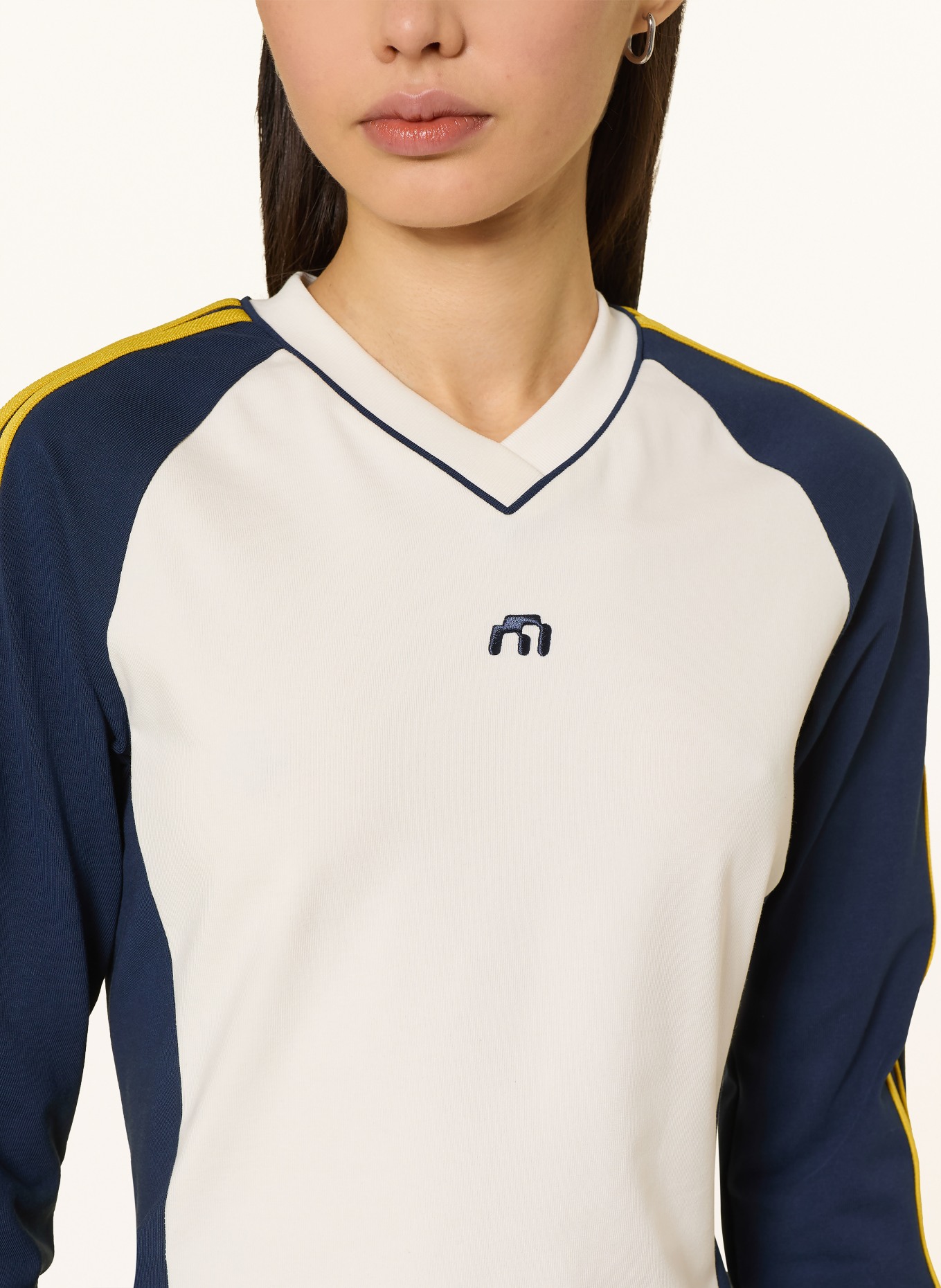 adidas Long-sleeved MIAOU: WHITE / YELLOW / DARK BLUE