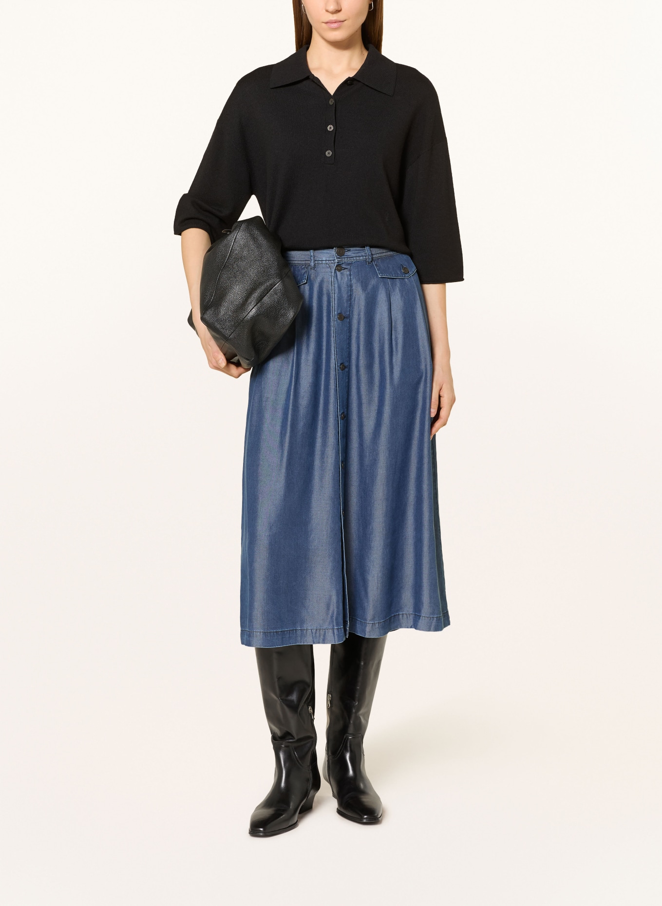 Herrlicher Rock PEONY in Jeansoptik: BLAU