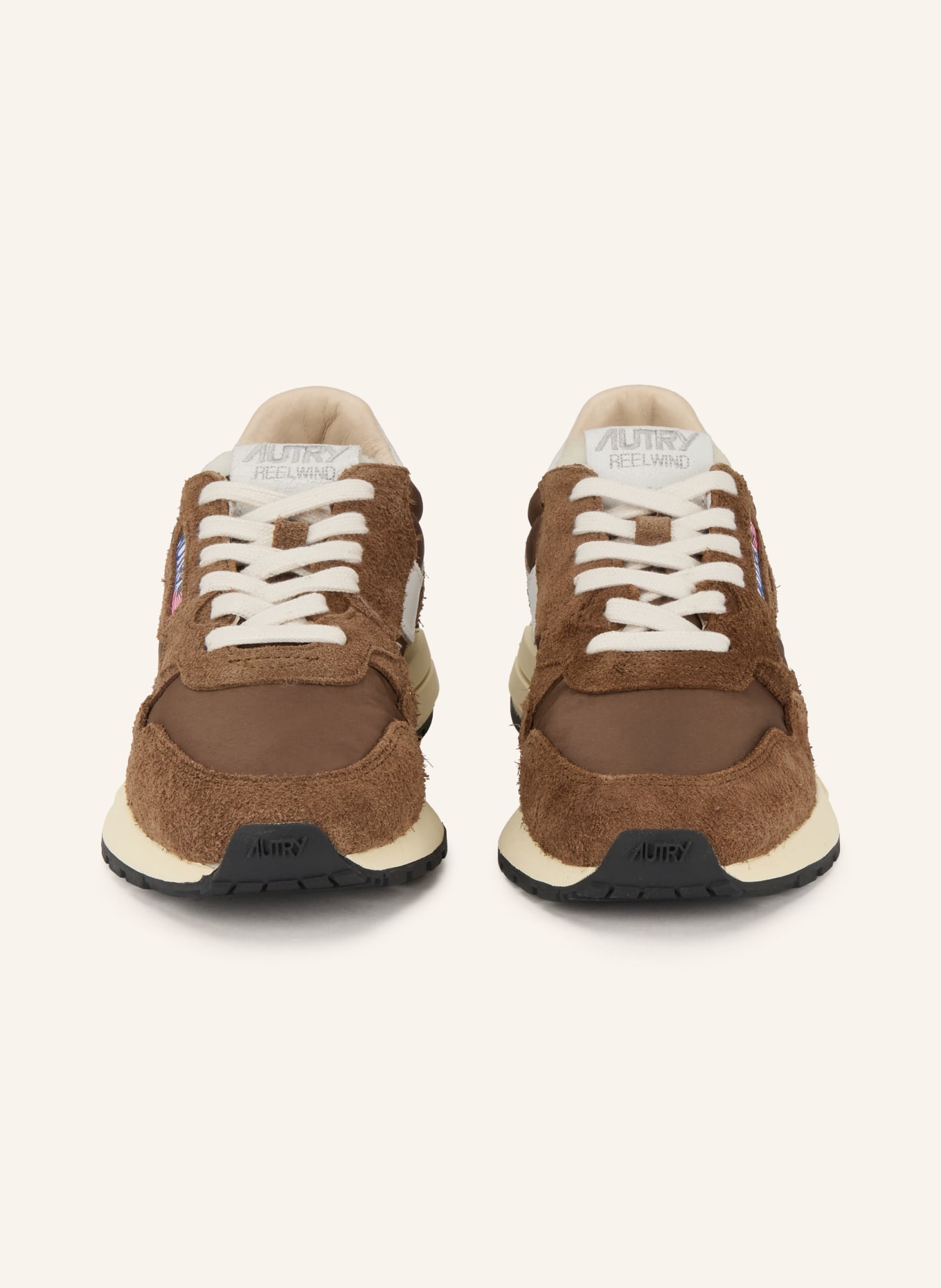 AUTRY Tenisky REELWIND LOW WOM: TMAVĚ HNĚDÁ / ZLATÁ / SVĚTLE ŠEDÁ