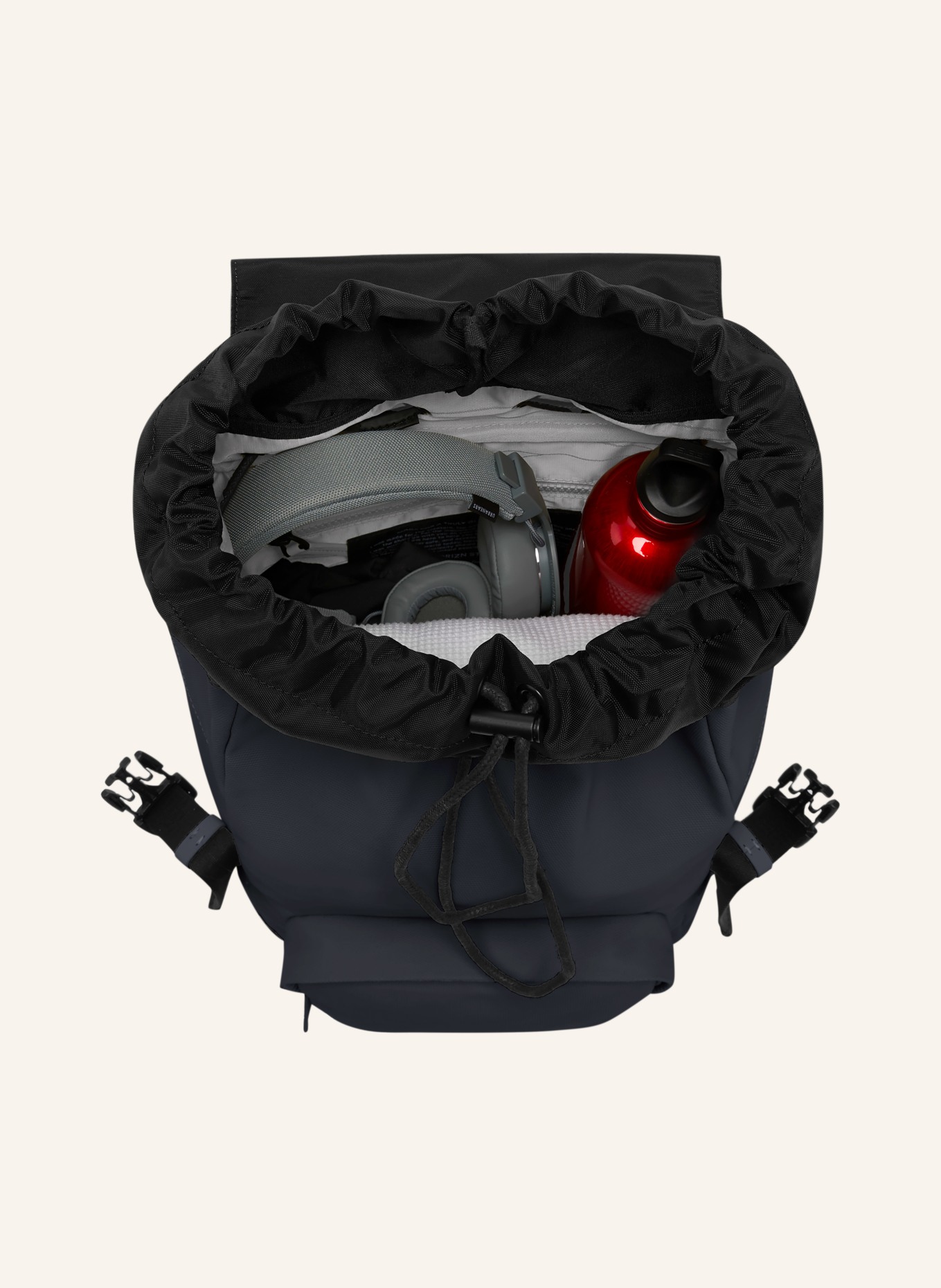 HORIZN STUDIOS Rucksack SOFO ROLLTOP X 22 l mit Laptop-Fach: DUNKELBLAU / SCHWARZ