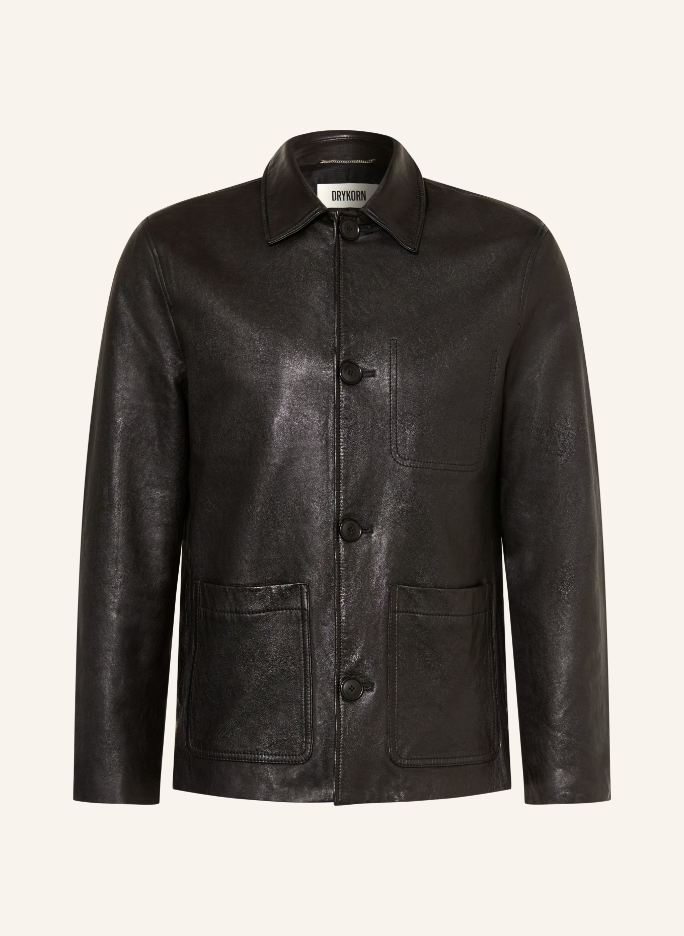 DRYKORN Lederjacke MAKONA: SCHWARZ