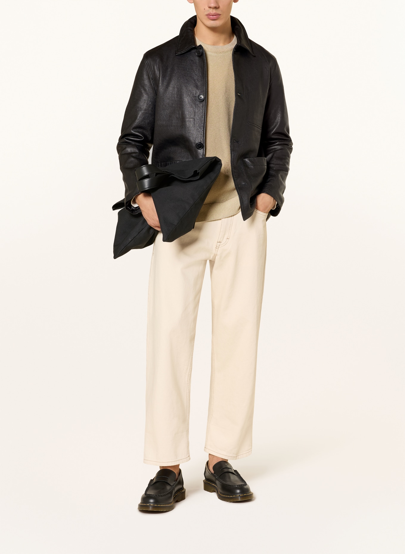 DRYKORN Lederjacke MAKONA: SCHWARZ