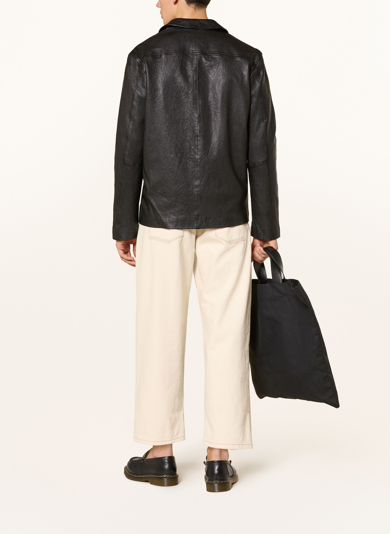 DRYKORN Lederjacke MAKONA: SCHWARZ