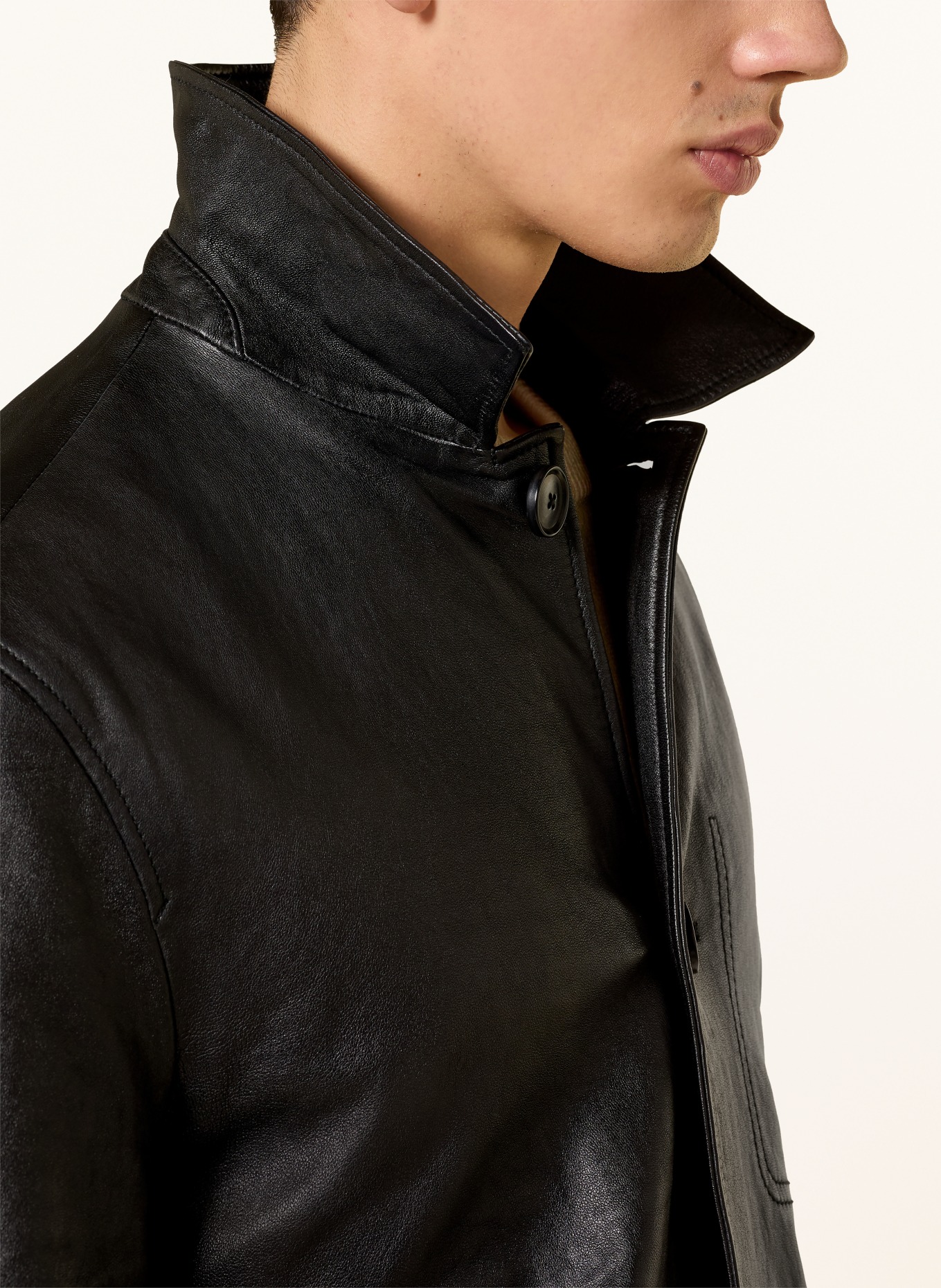 DRYKORN Lederjacke MAKONA: SCHWARZ