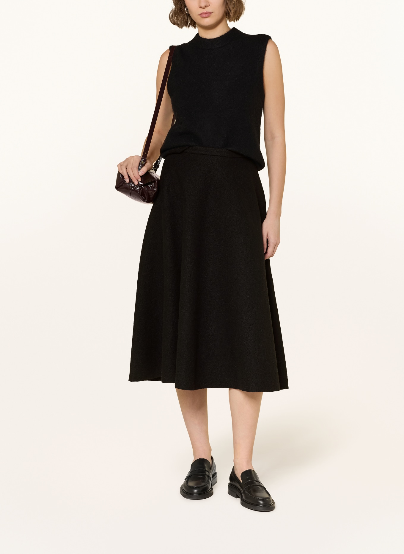 ARKET Bouclé-Rock: SCHWARZ