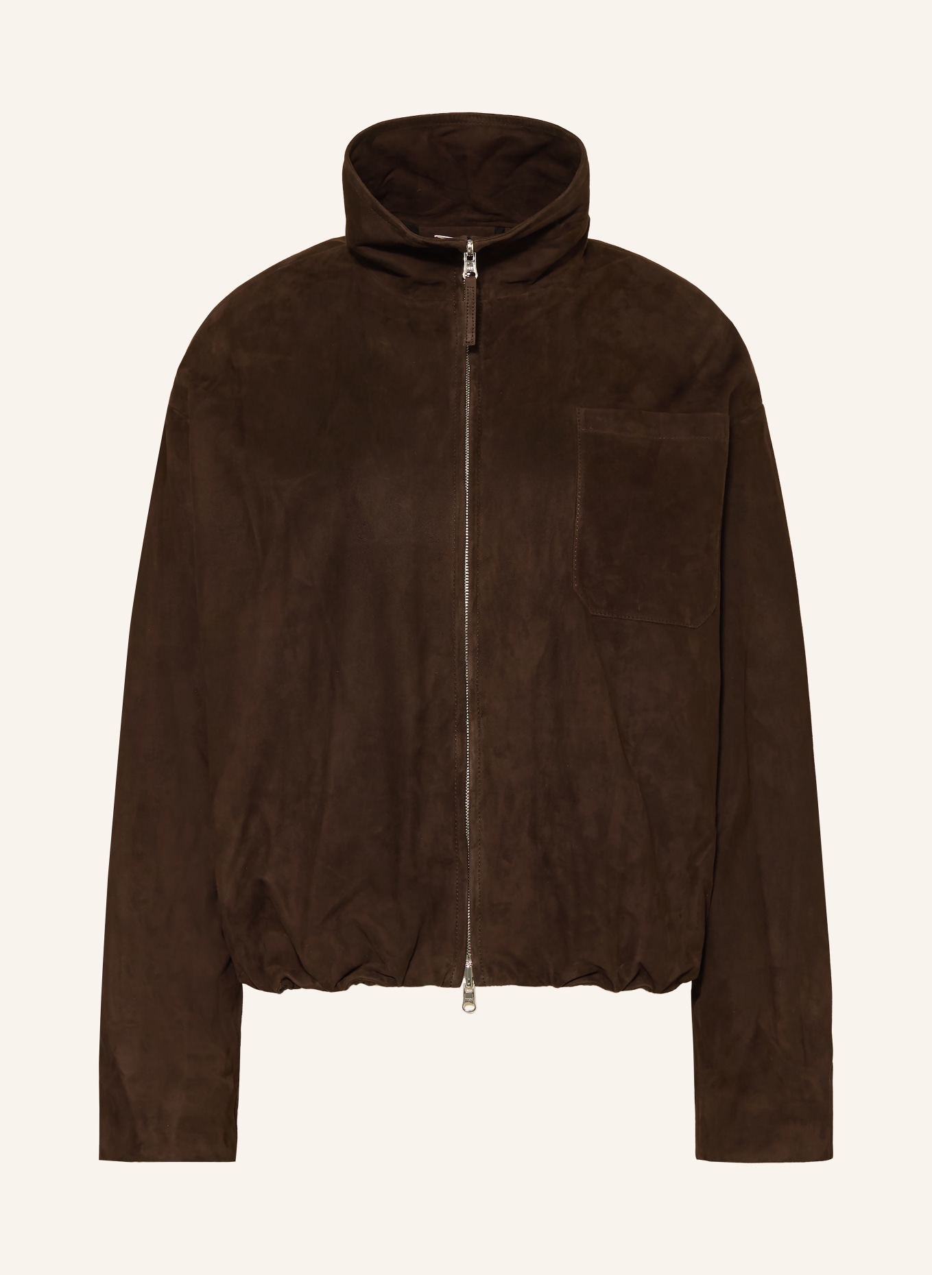 UTZON Lederjacke JULIE: DUNKELBRAUN