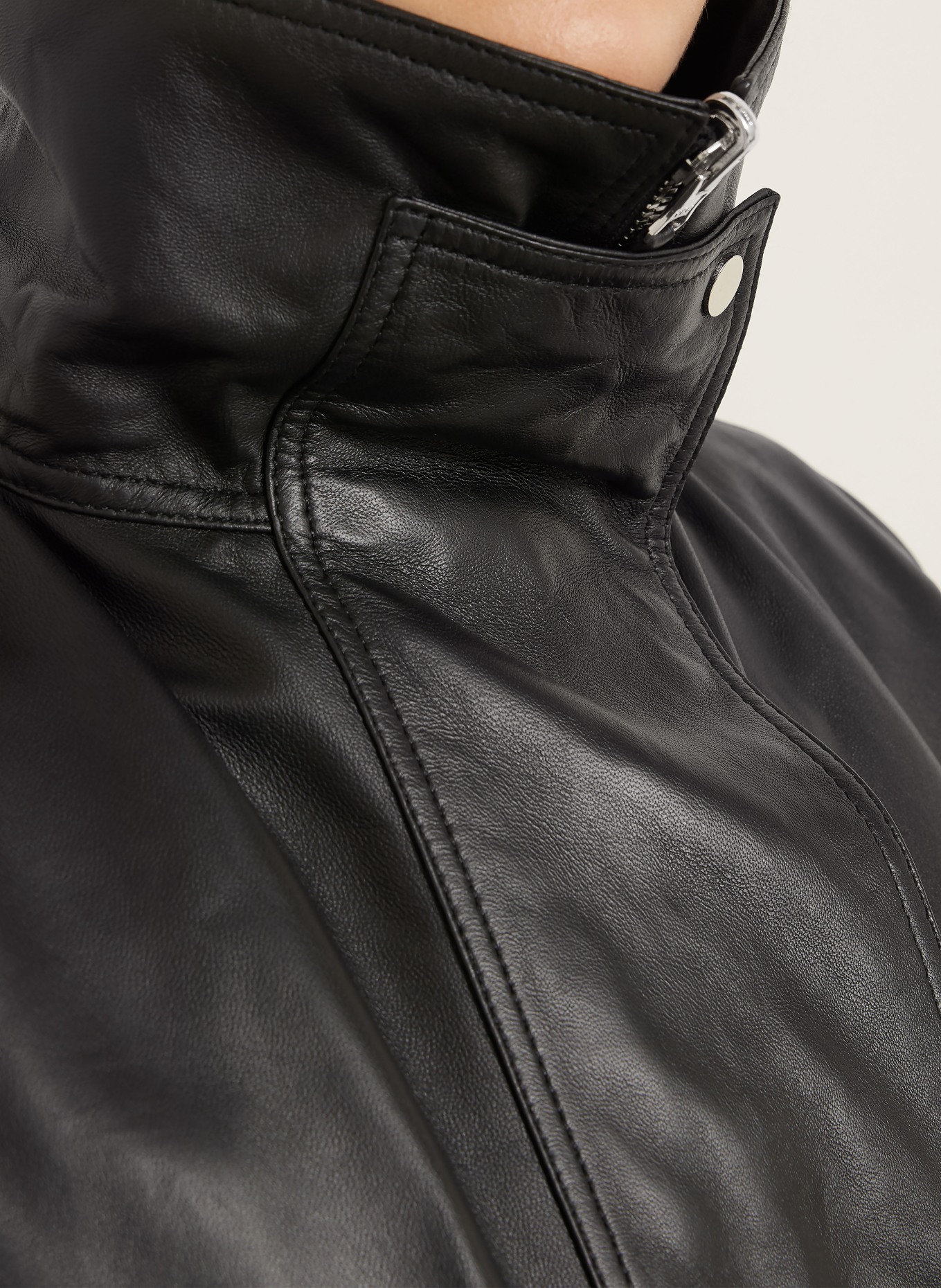 UTZON Lederjacke JADE: SCHWARZ