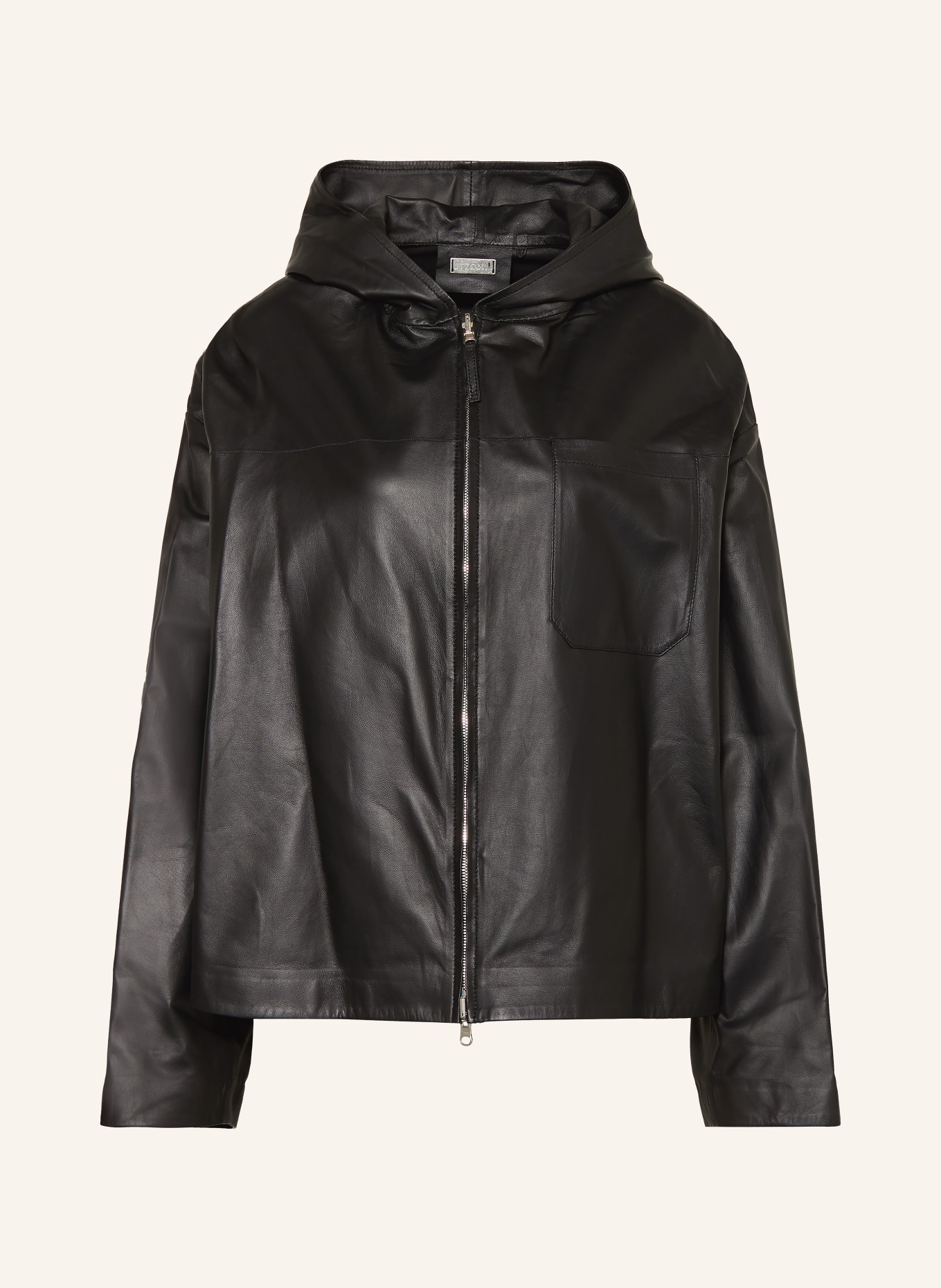 UTZON Lederjacke JENAT: SCHWARZ