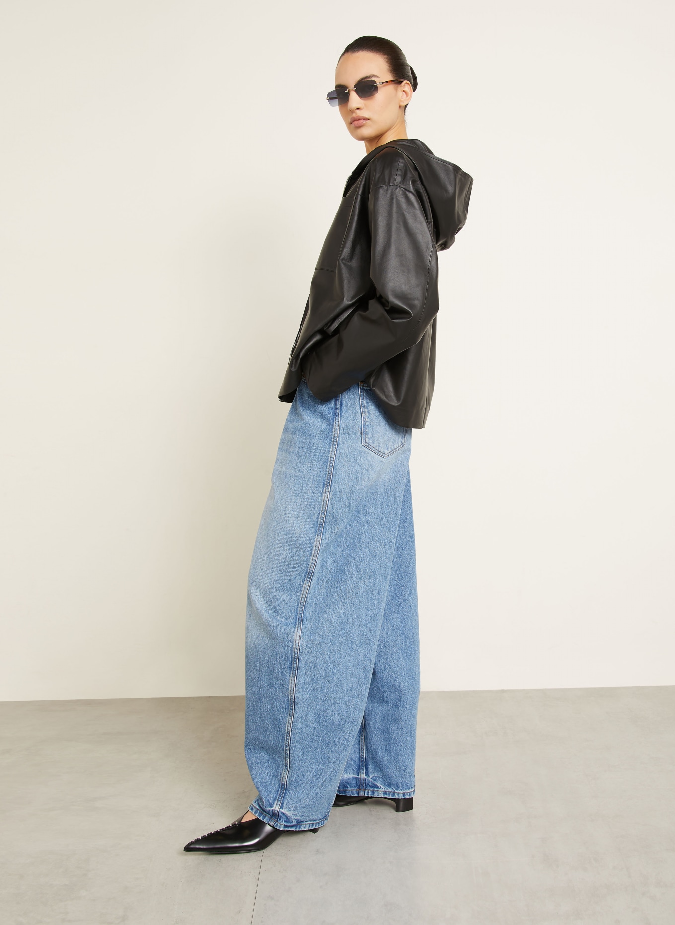 UTZON Lederjacke JENAT: SCHWARZ