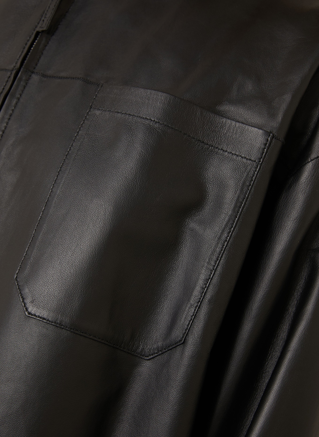 UTZON Lederjacke JENAT: SCHWARZ