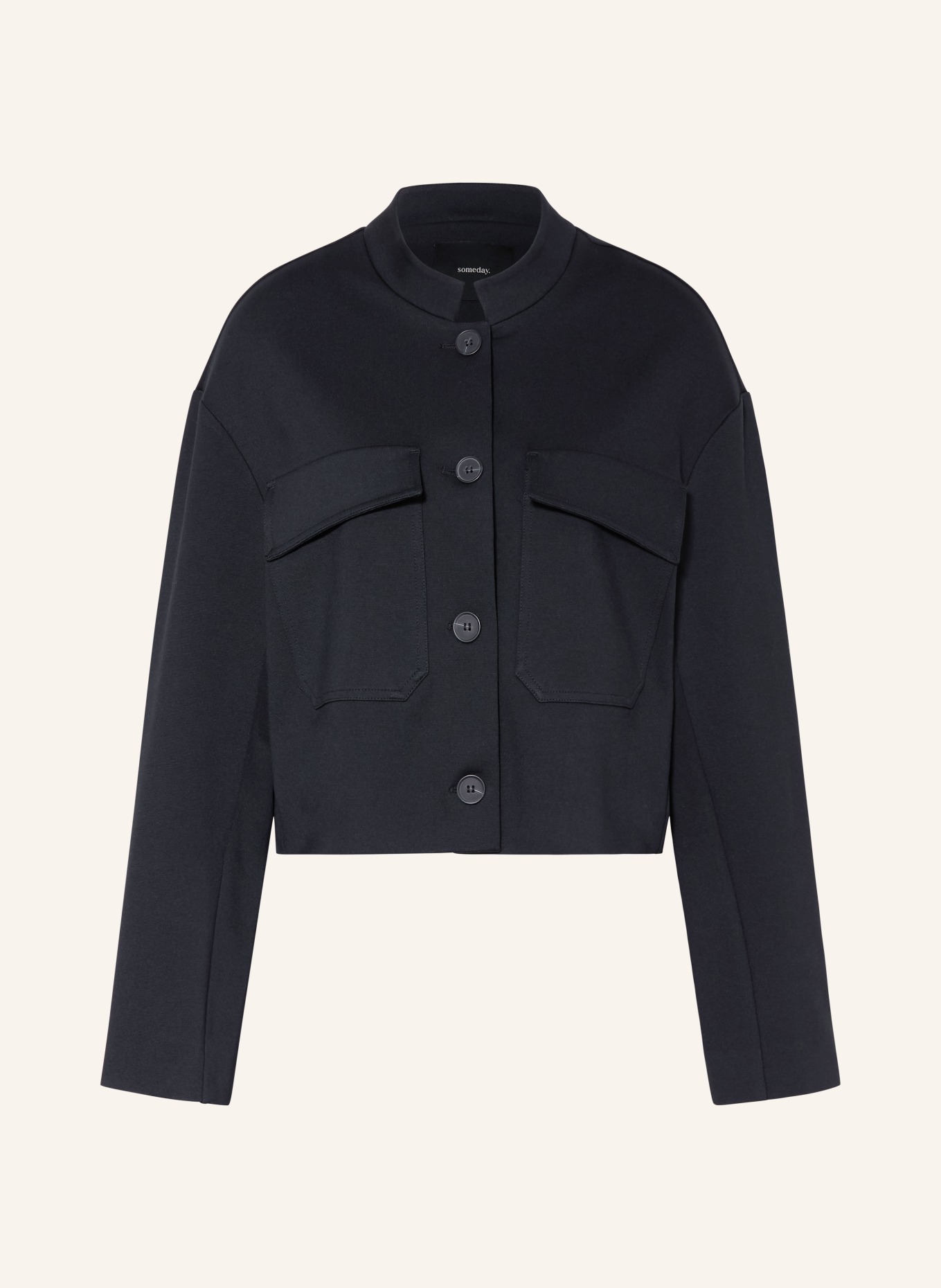 someday Kastenjacke NUALIN aus Jersey: DUNKELBLAU
