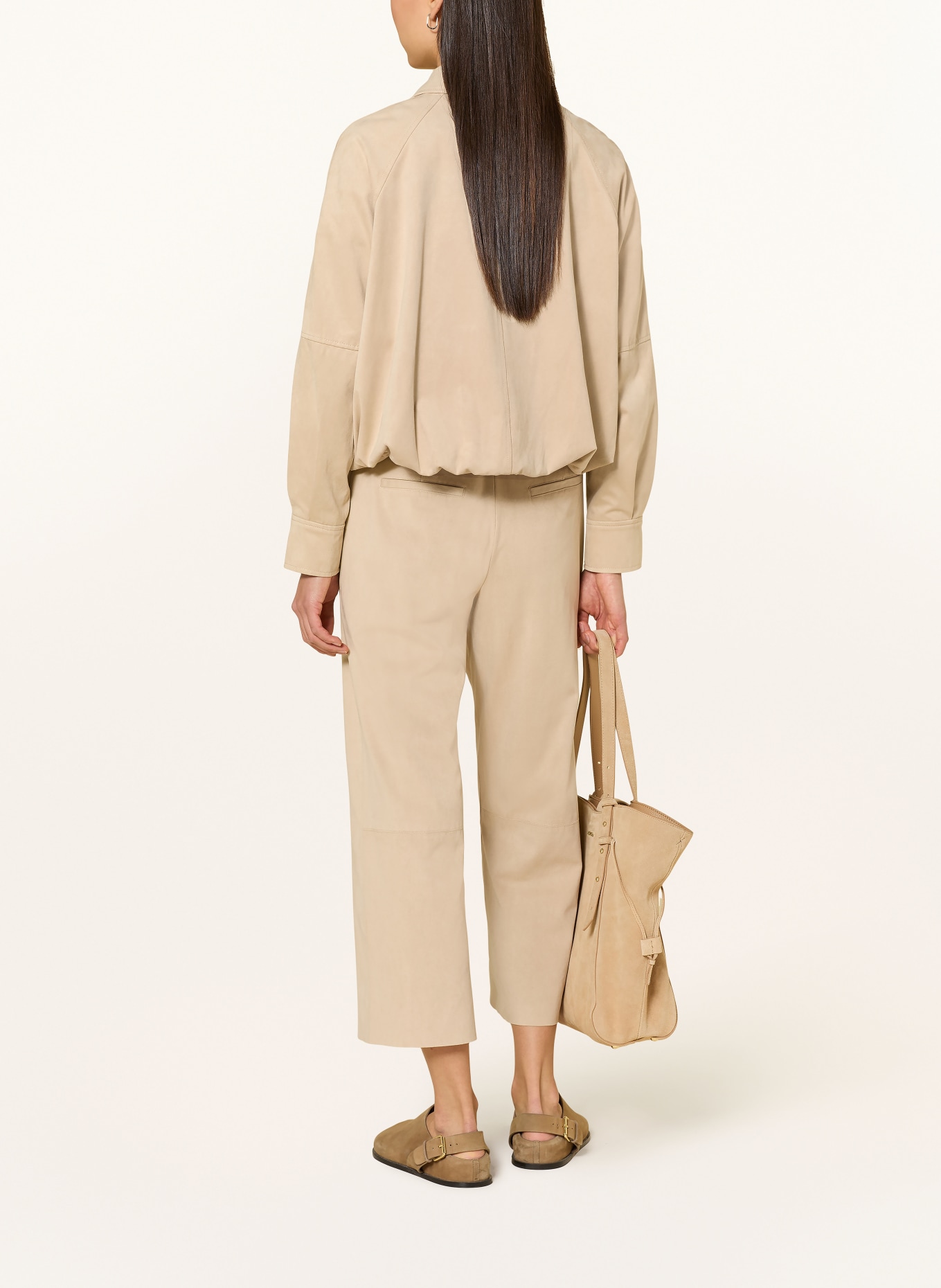 someday NAYOMI leather-look blouson jacket: LIGHT BROWN