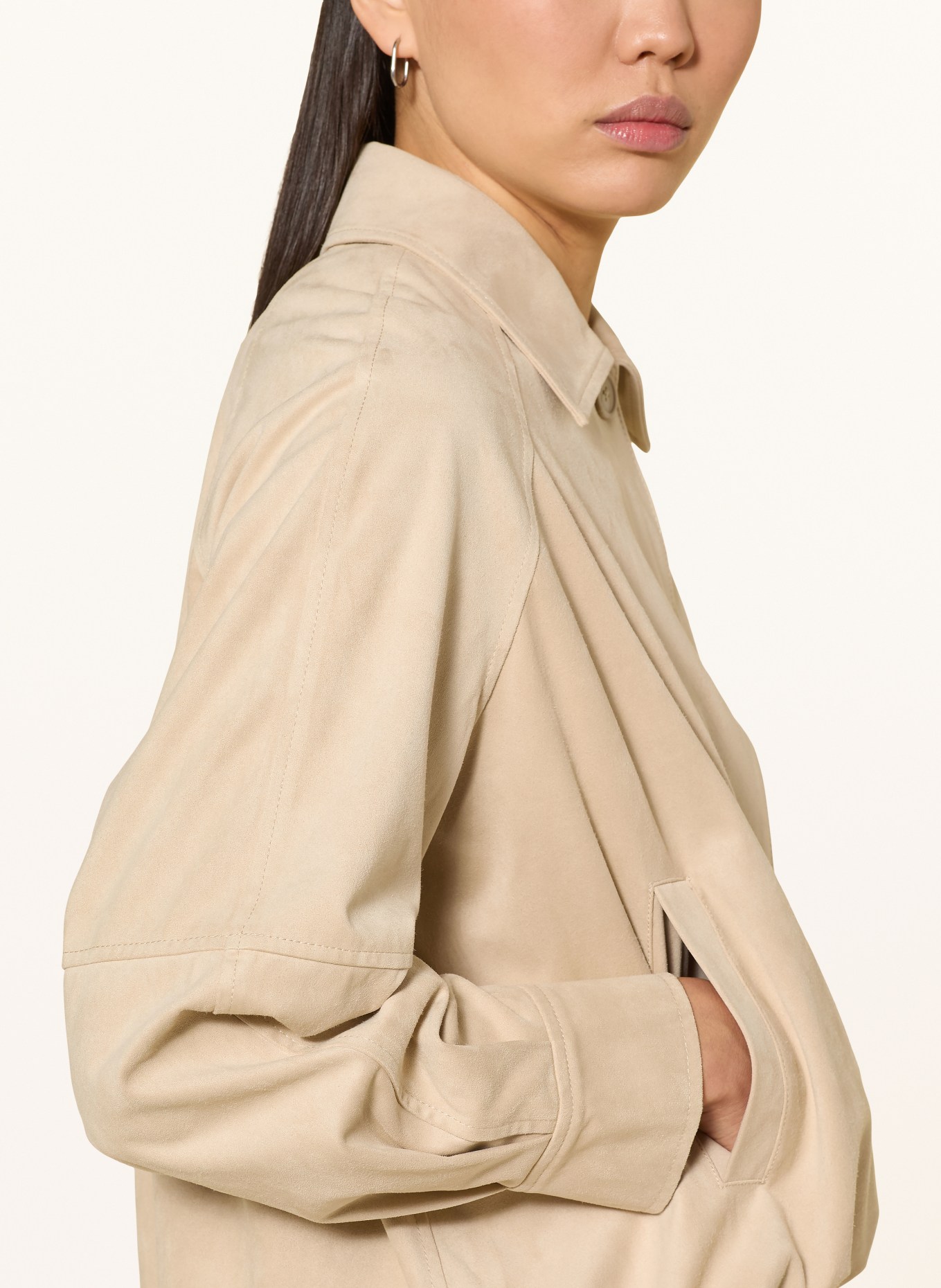someday NAYOMI leather-look blouson jacket: LIGHT BROWN
