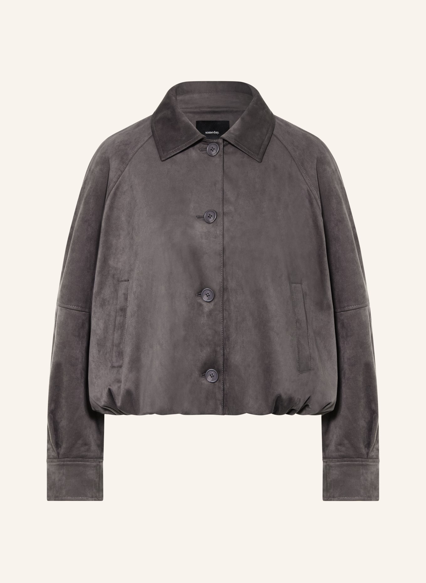 someday NAYOMI leather-look blouson jacket: DARK GRAY