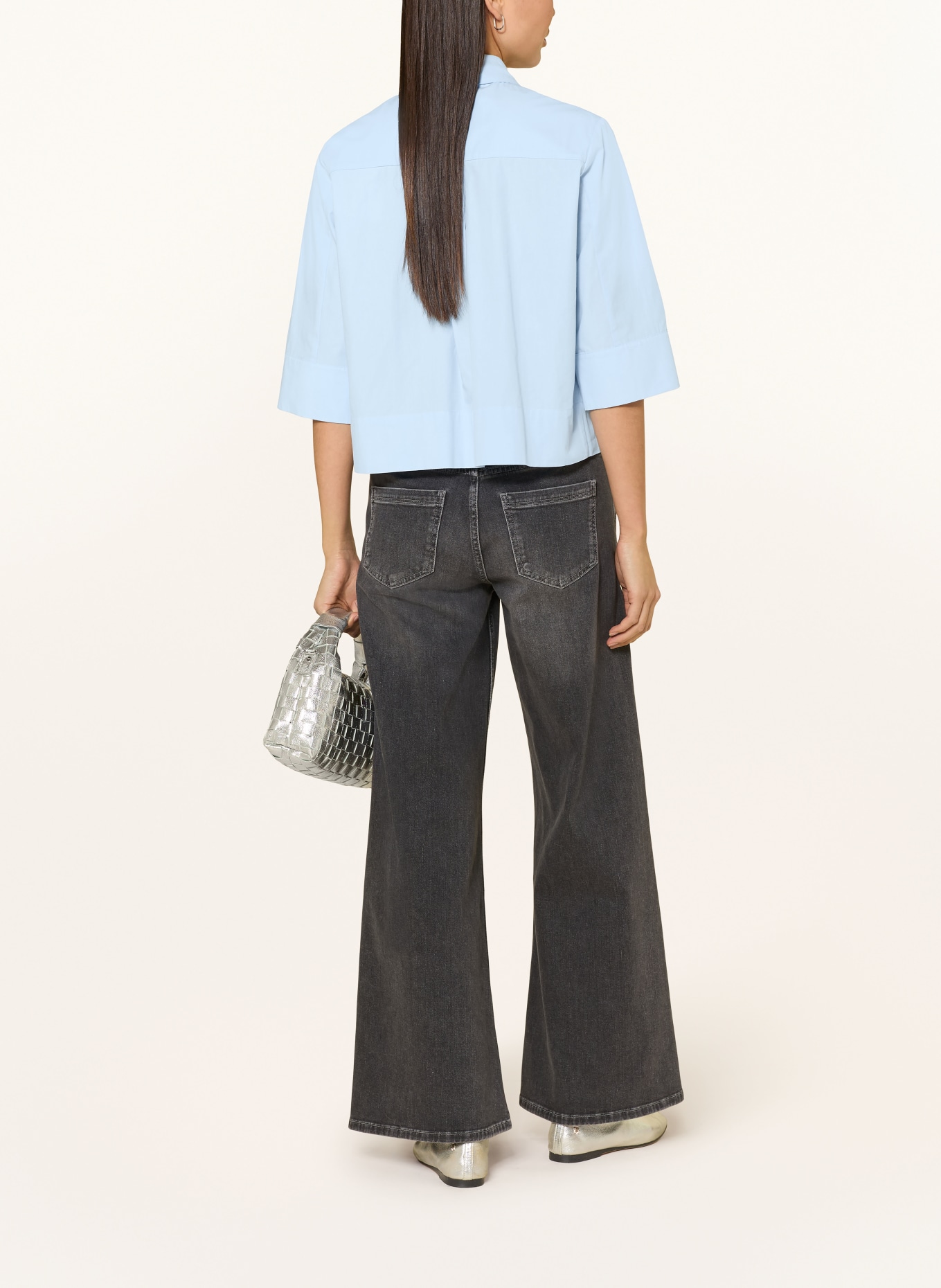 someday Hemdbluse ZARBA BOLD mit 3/4-Arm: HELLBLAU