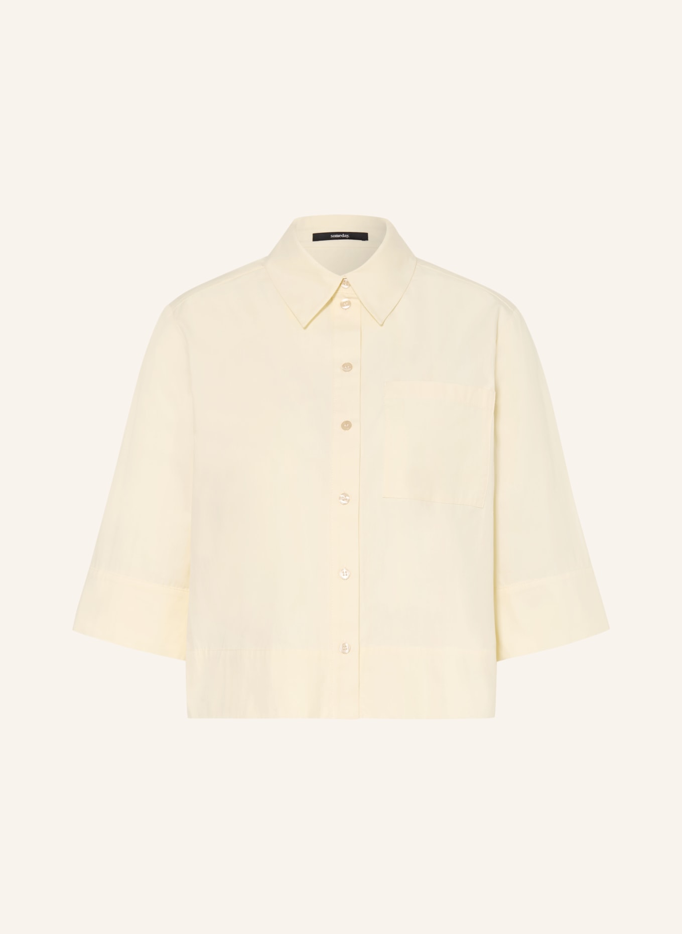 someday Hemdbluse ZARBA BOLD mit 3/4-Arm: HELLGELB