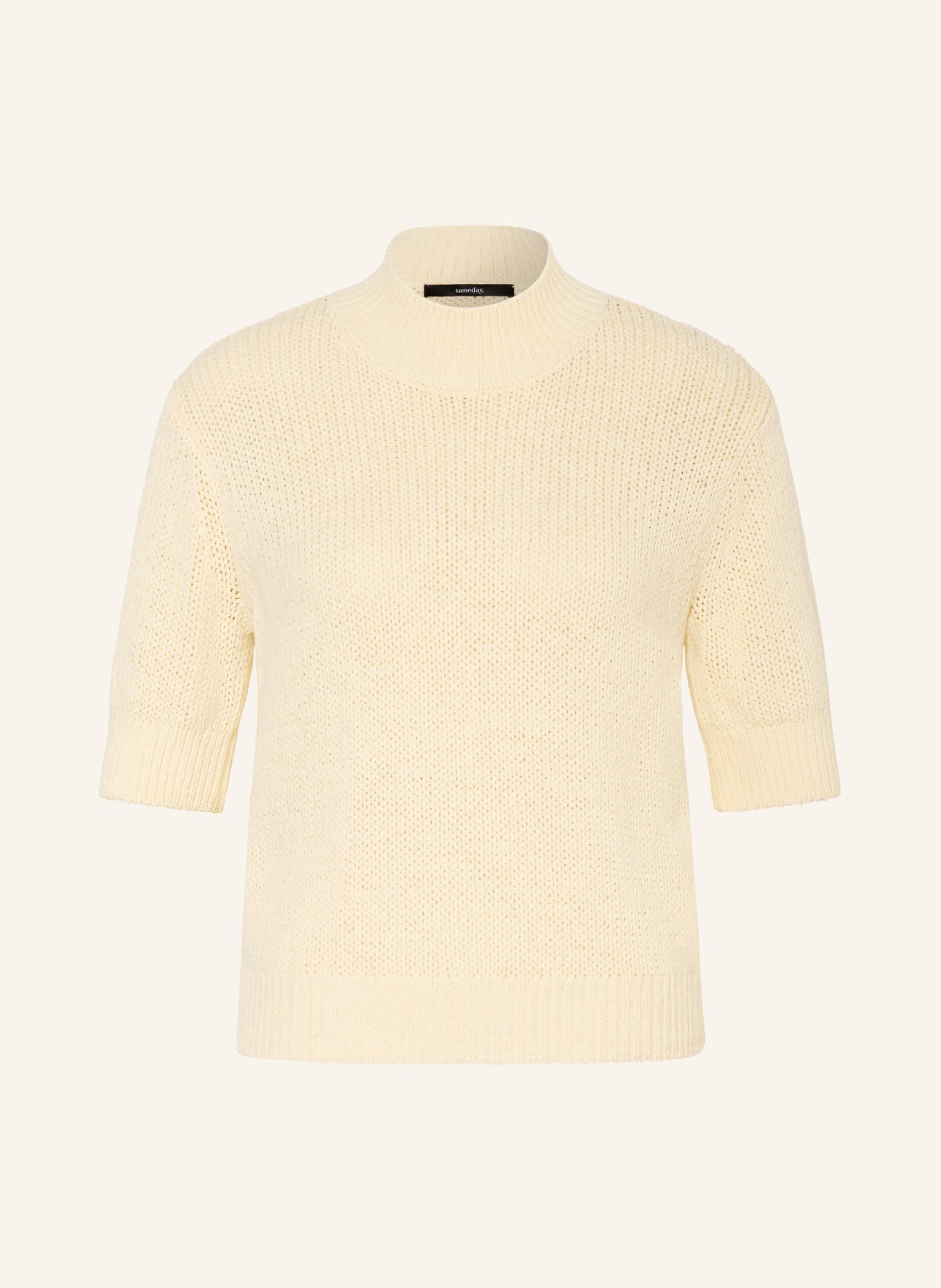 someday Pull en maille TAVERY DETAIL: JAUNE CLAIR