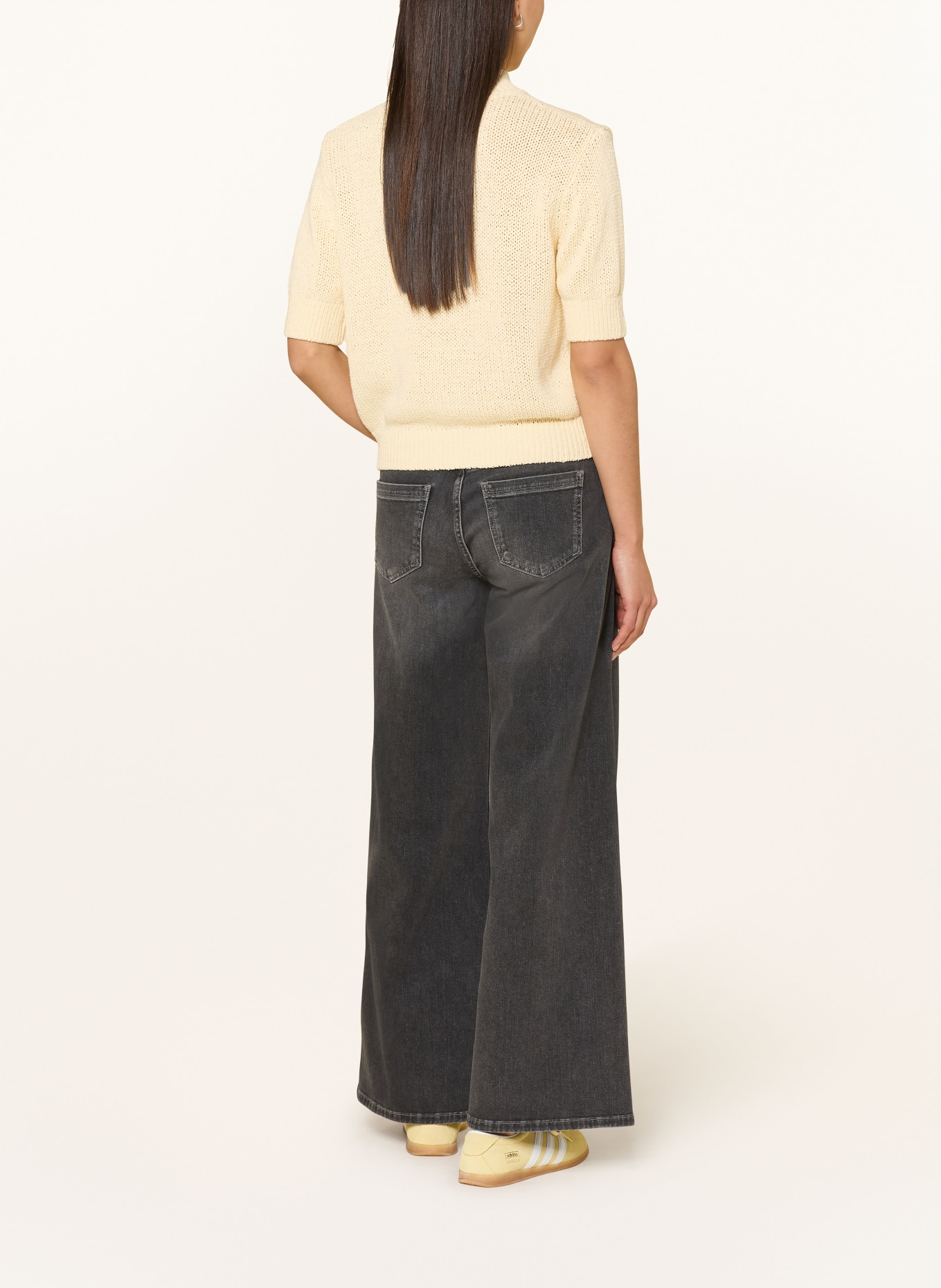 someday Pull en maille TAVERY DETAIL: JAUNE CLAIR