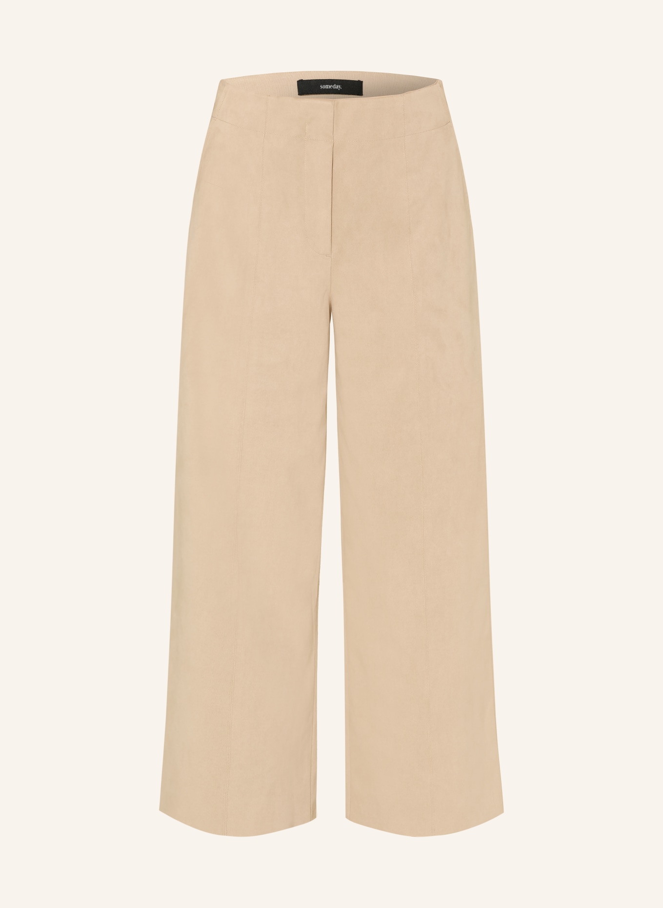 someday 7/8-Hose CURILO VELOURS in Lederoptik: HELLBRAUN