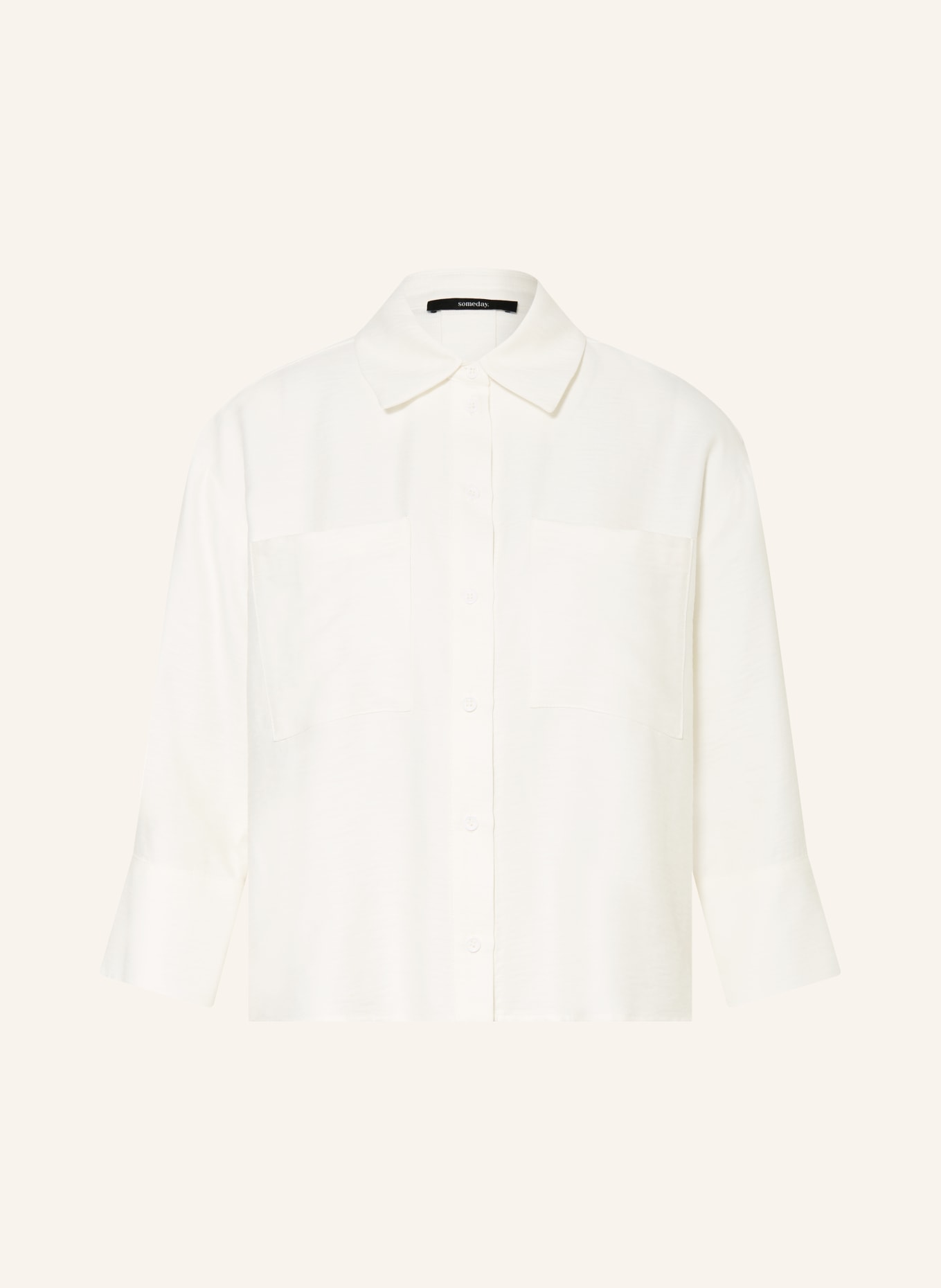 someday ZUVIA shirt blouse with 3/4 sleeves: WHITE