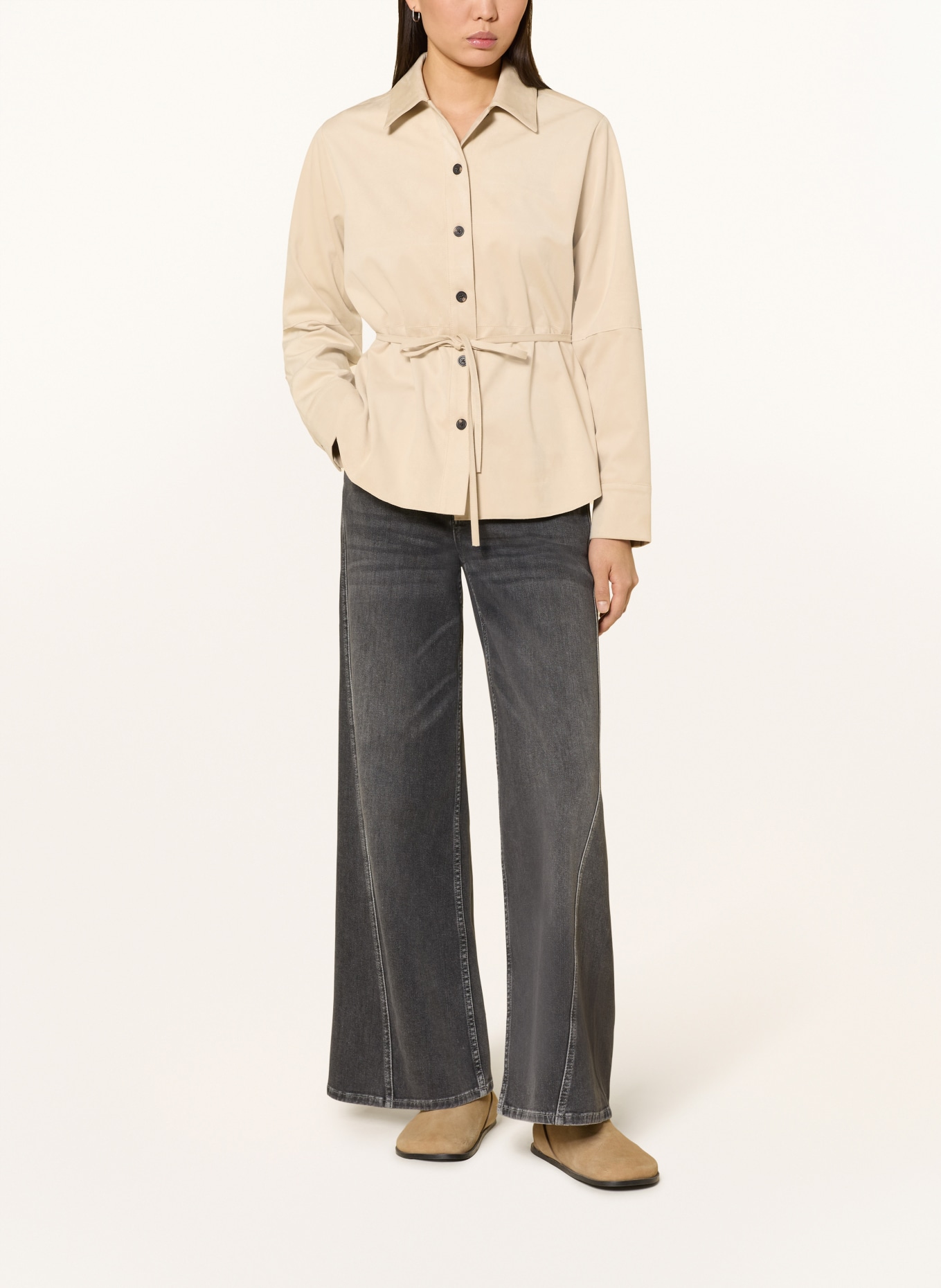 someday Bluzka koszulowa ZYLA w stylu skórzanym: JASNOBRĄZOWY