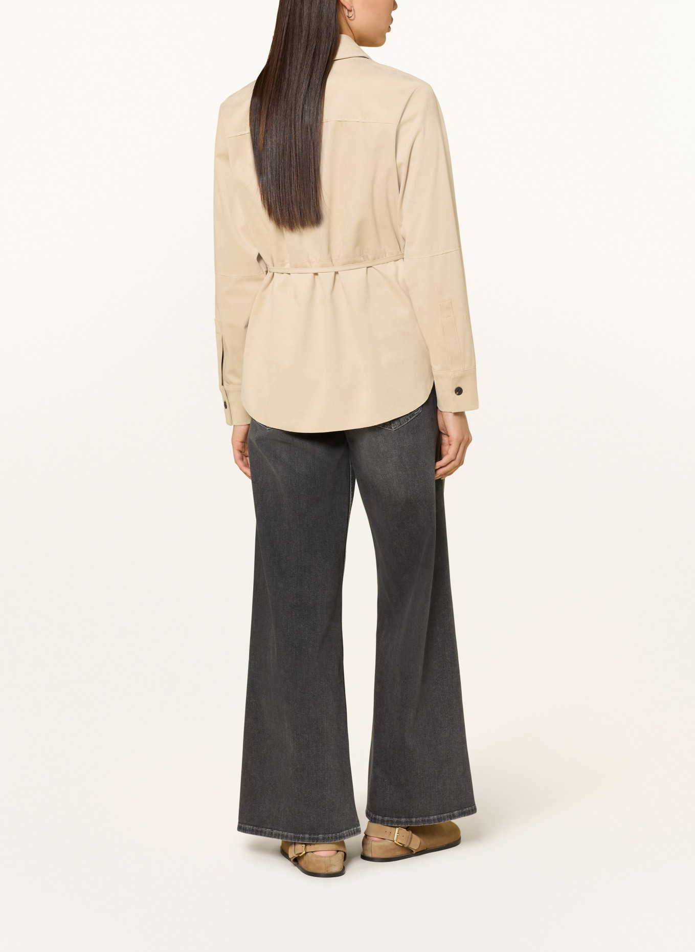 someday Bluzka koszulowa ZYLA w stylu skórzanym: JASNOBRĄZOWY