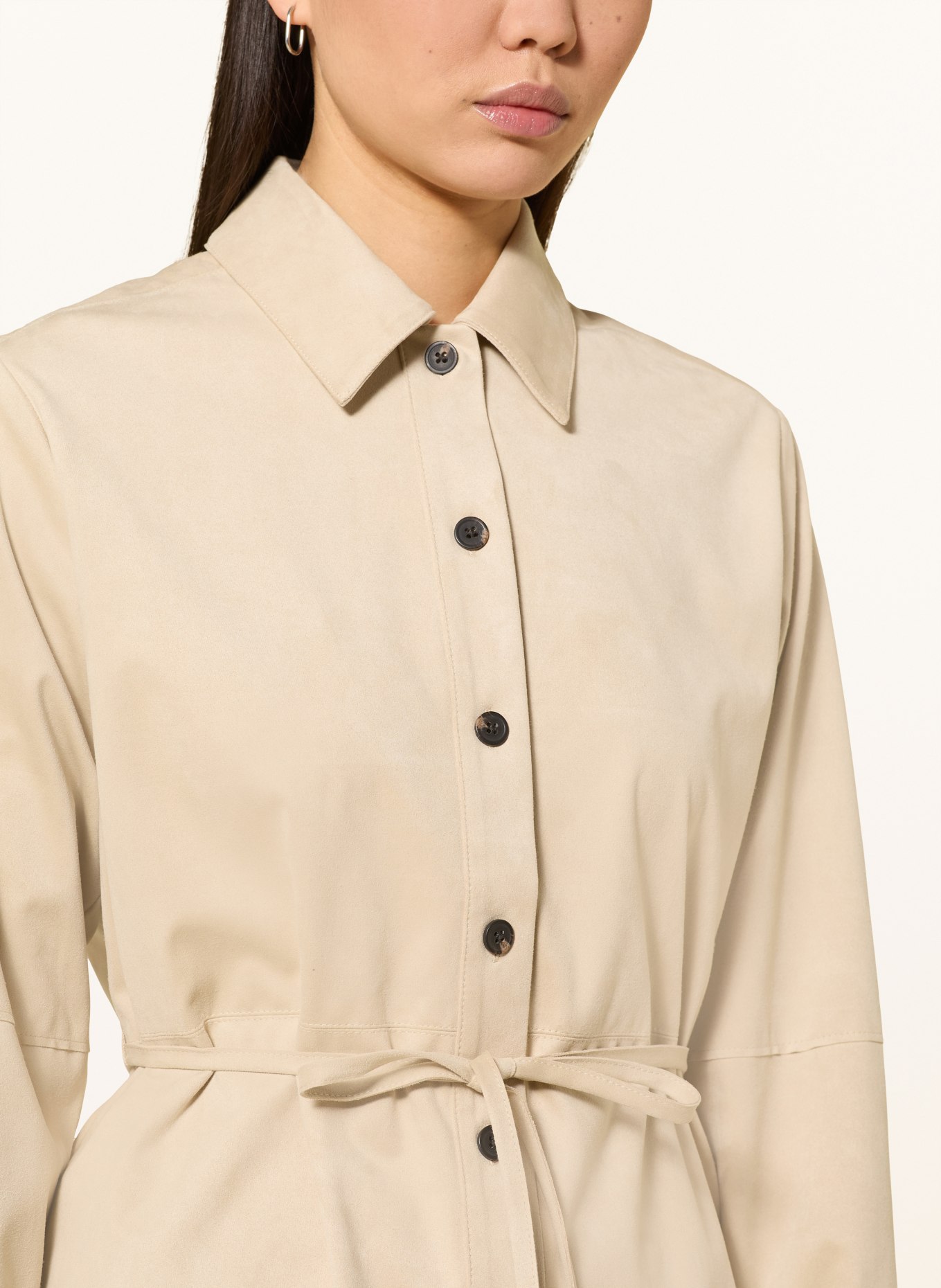 someday Bluzka koszulowa ZYLA w stylu skórzanym: JASNOBRĄZOWY