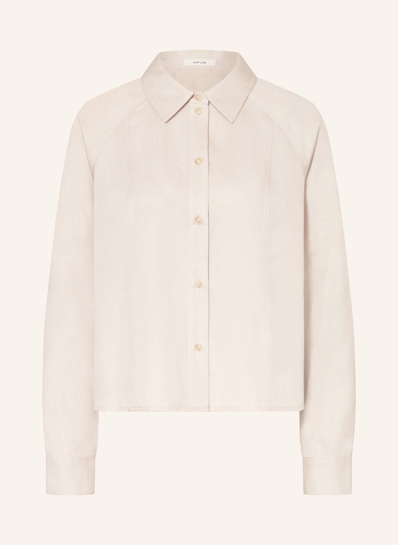 OPUS Bluzka koszulowa FAMRA: BEŻOWY